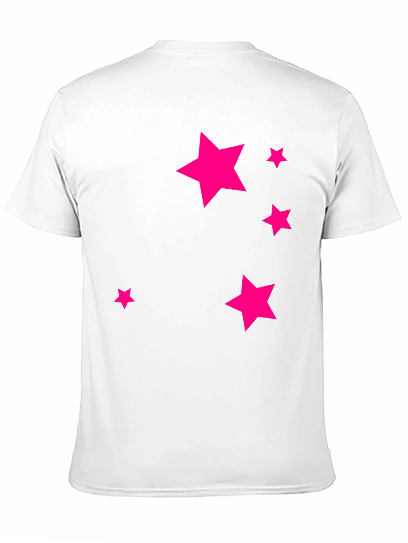 Black Tee with Pink Star Design