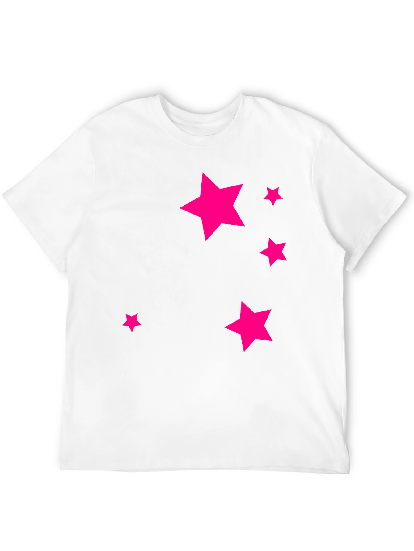 Black Tee with Pink Star Design