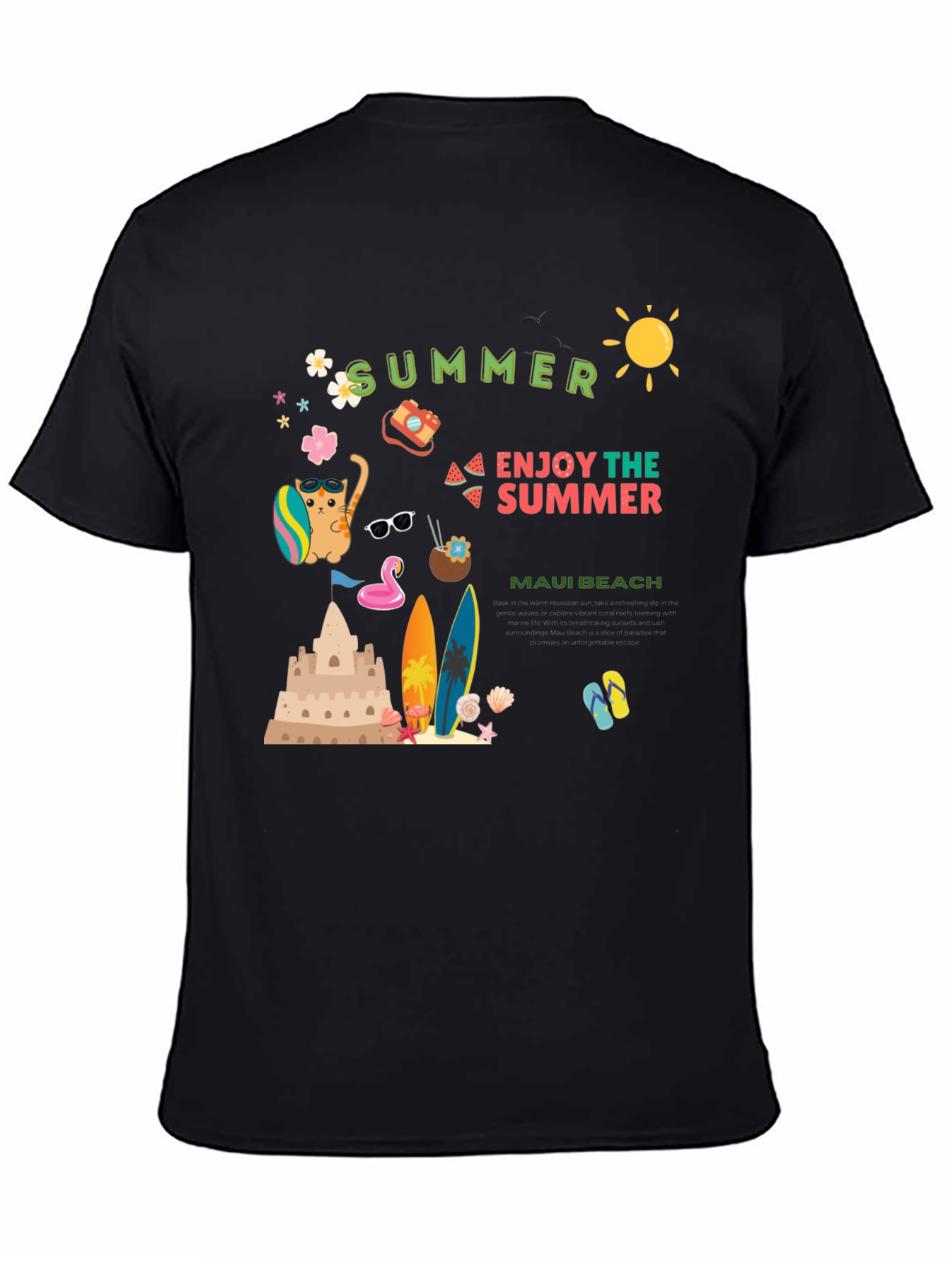 Summer Maui Beach Graphic T-Shirt