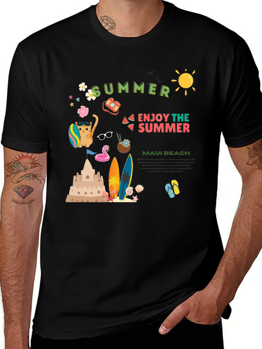 Summer Maui Beach Graphic T-Shirt