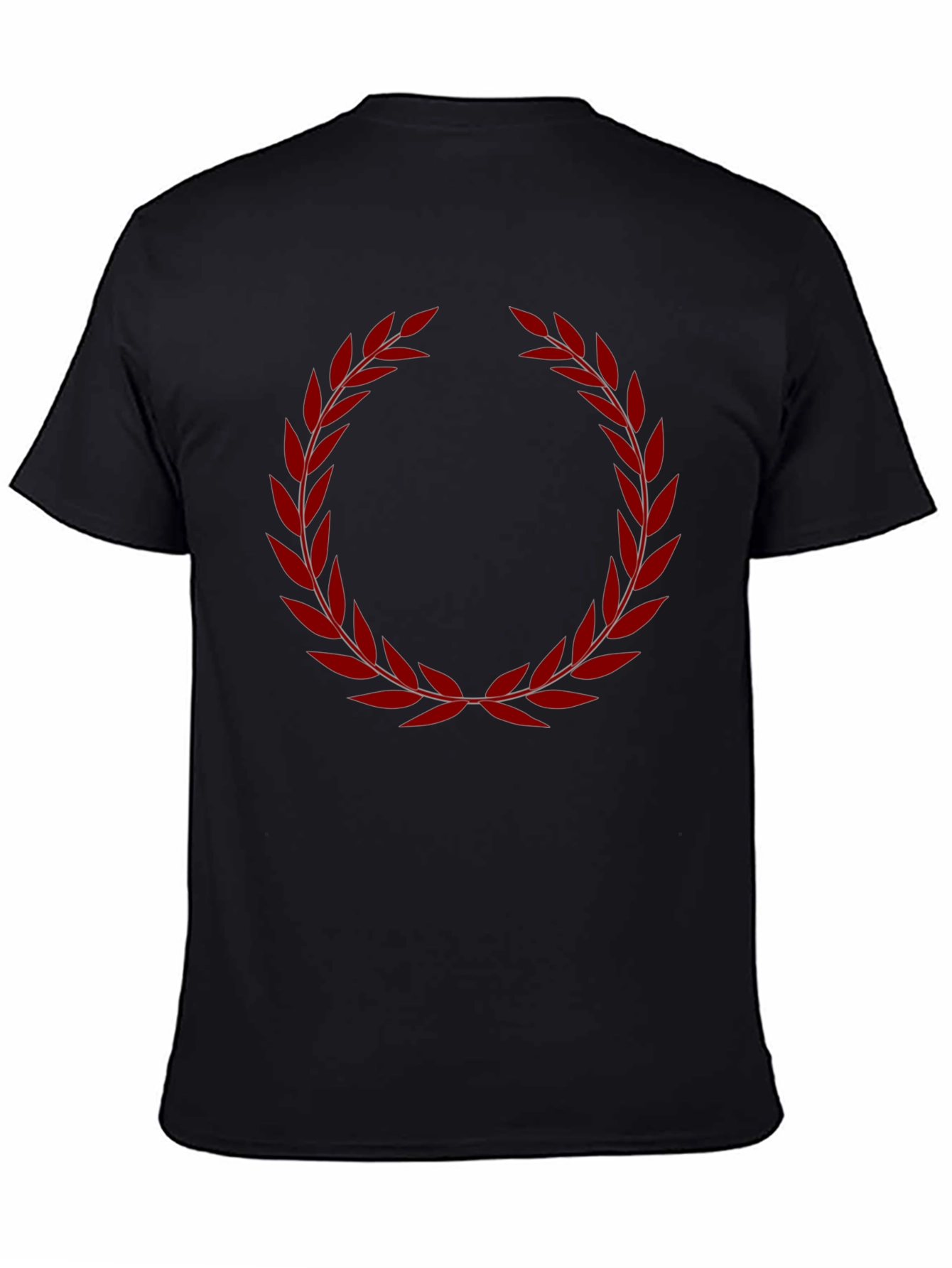 Laurel Wreath Graphic Tee - Black Cotton