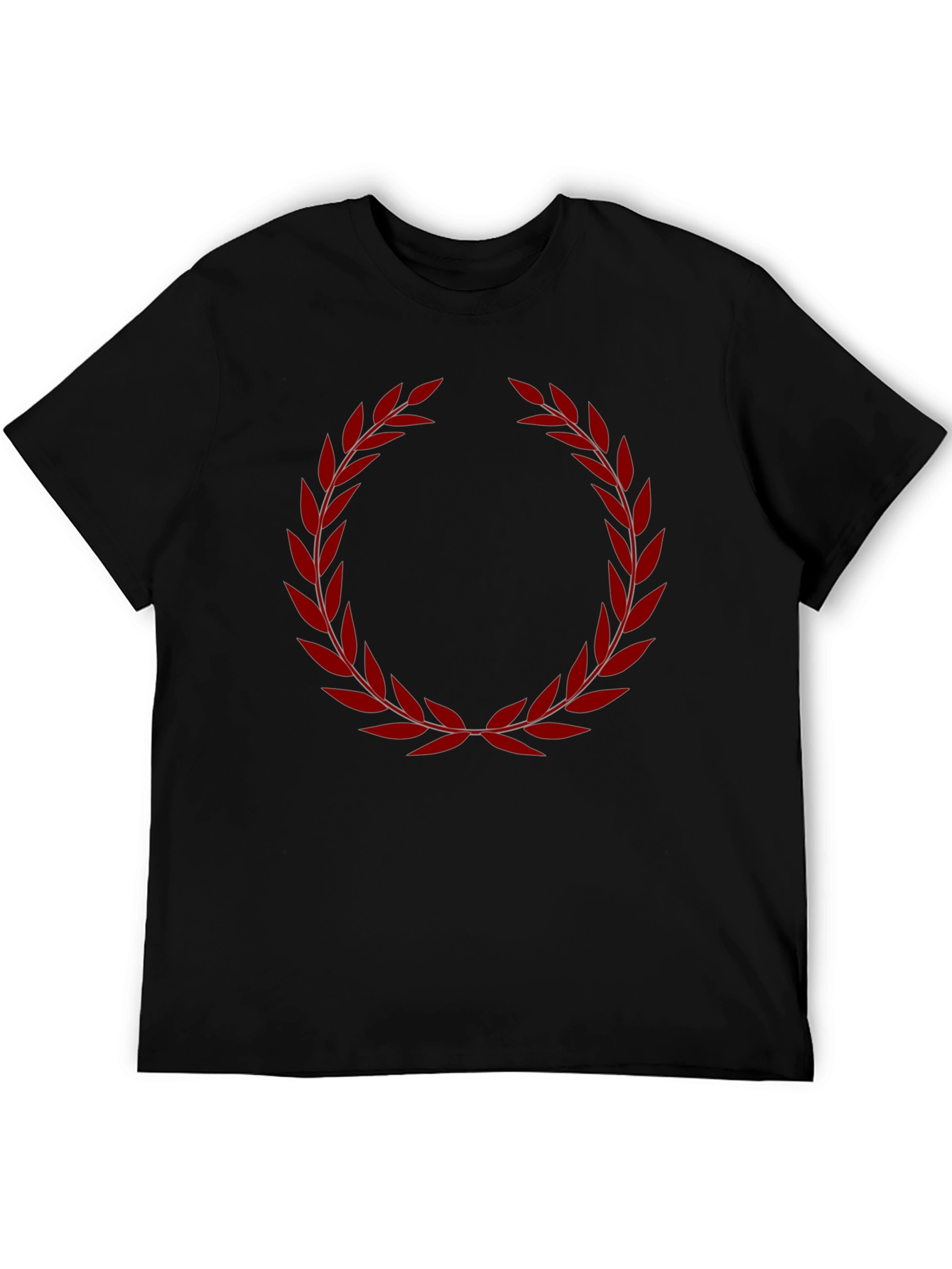 Laurel Wreath Graphic Tee - Black Cotton