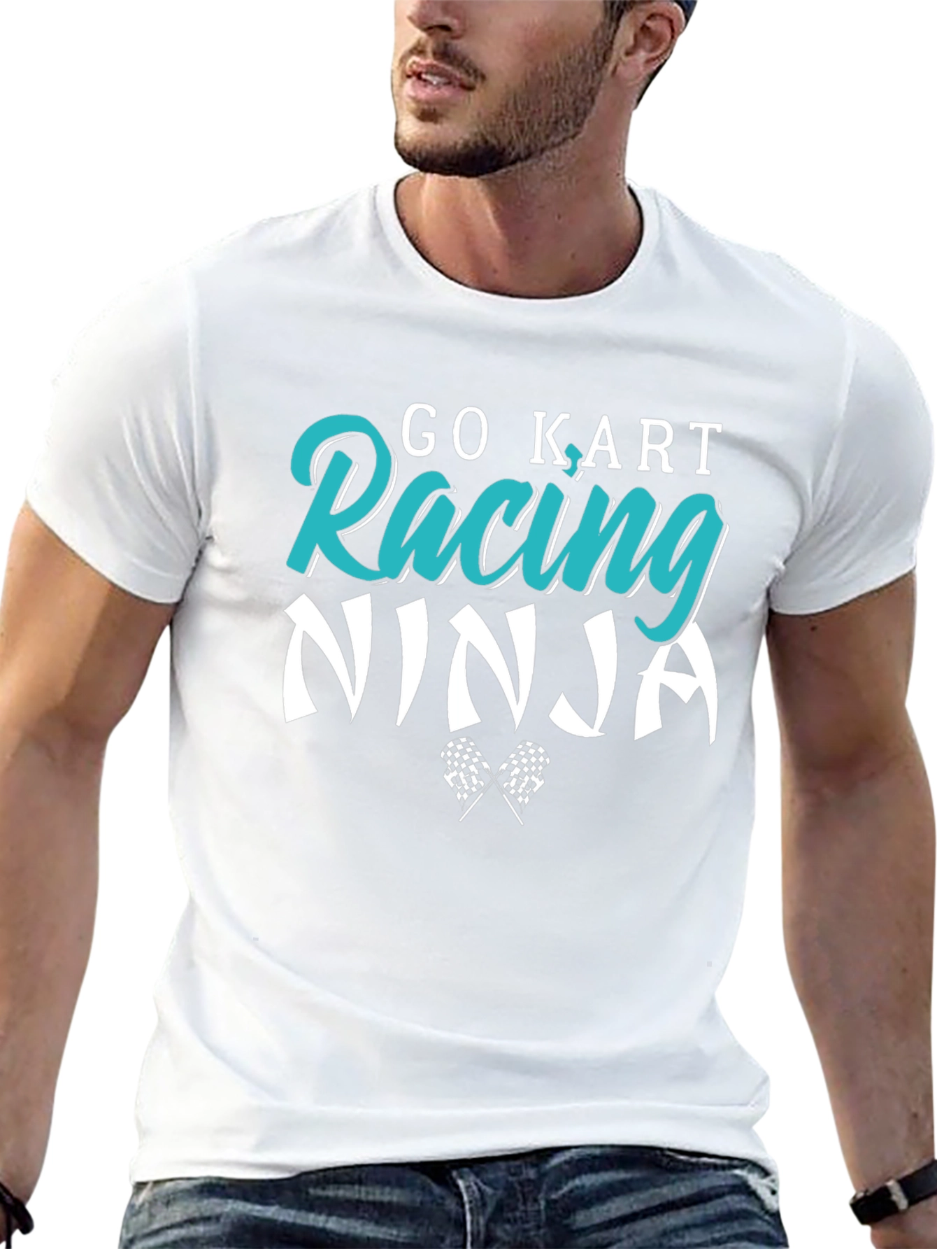 Go Kart Racing Ninja T-Shirt - Black