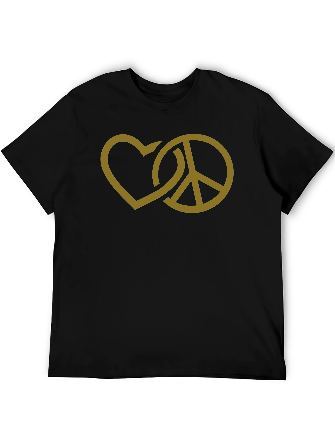 Peace and Love Graphic T-Shirt - Black