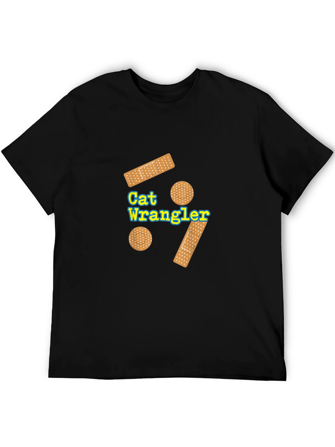 Cat Wrangler T-Shirt Bandage Humor Graphic
