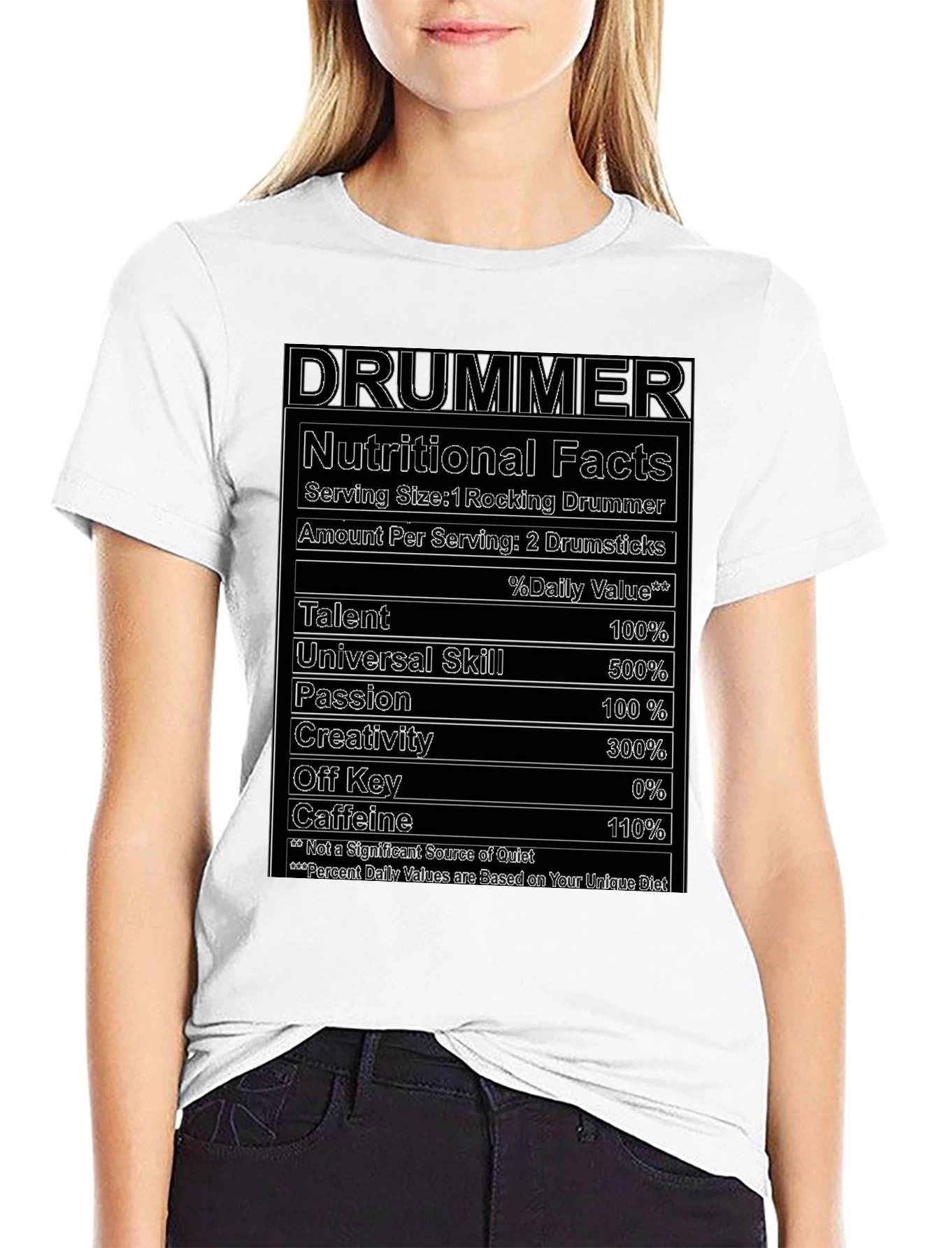 Drummer Nutritional Facts T-Shirt