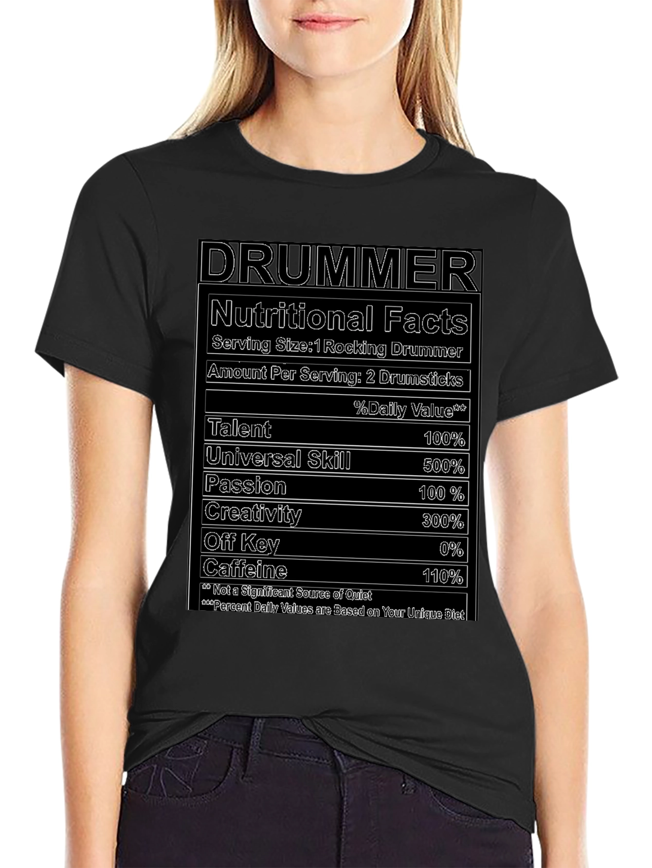 Drummer Nutritional Facts T-Shirt