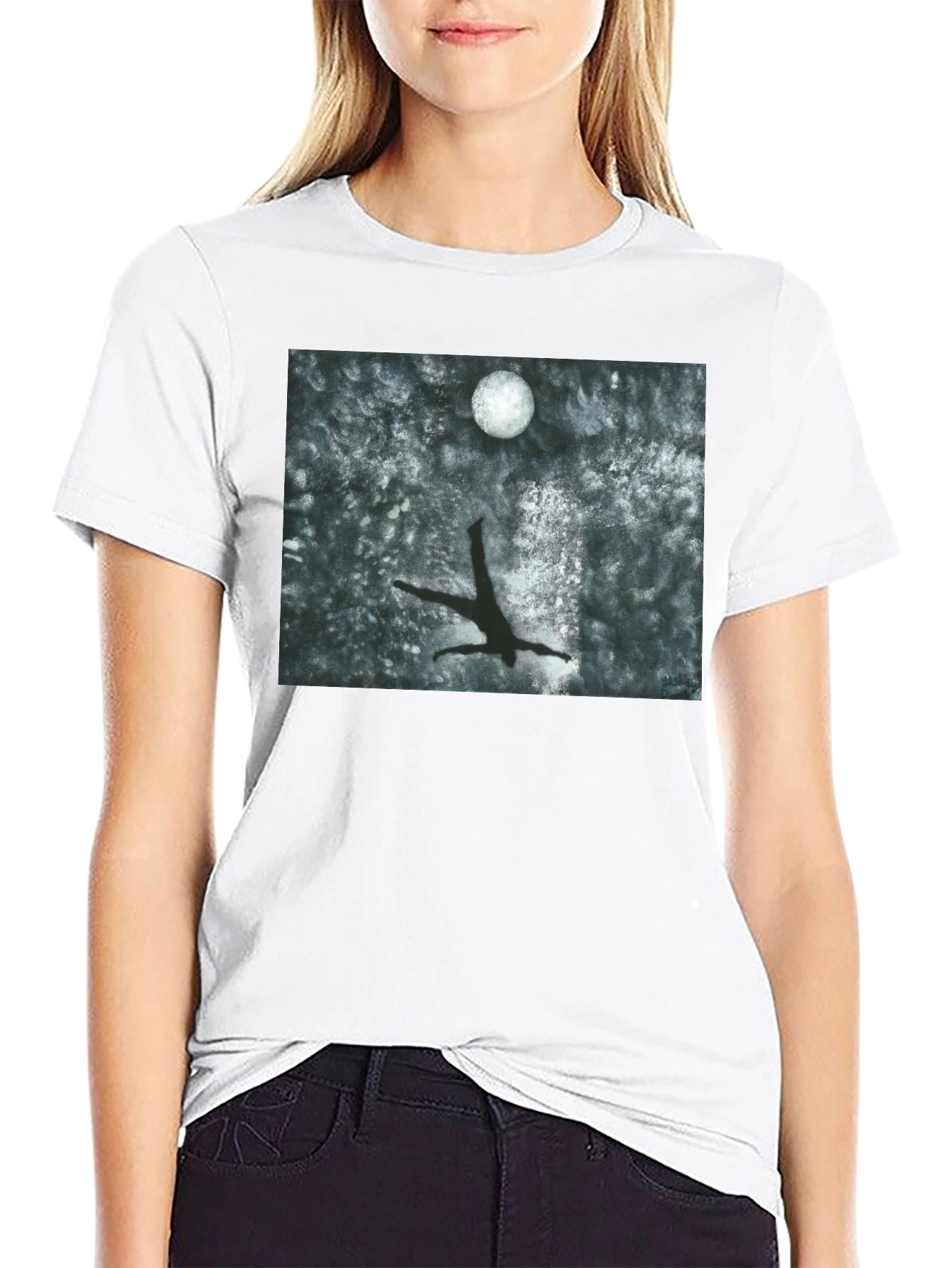 Moonlit Dive T-Shirt - Artistic Graphic Tee