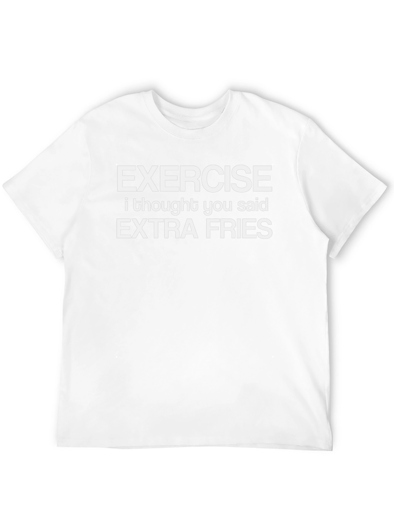 Exercise Extra Fries Mens Graphic Tee