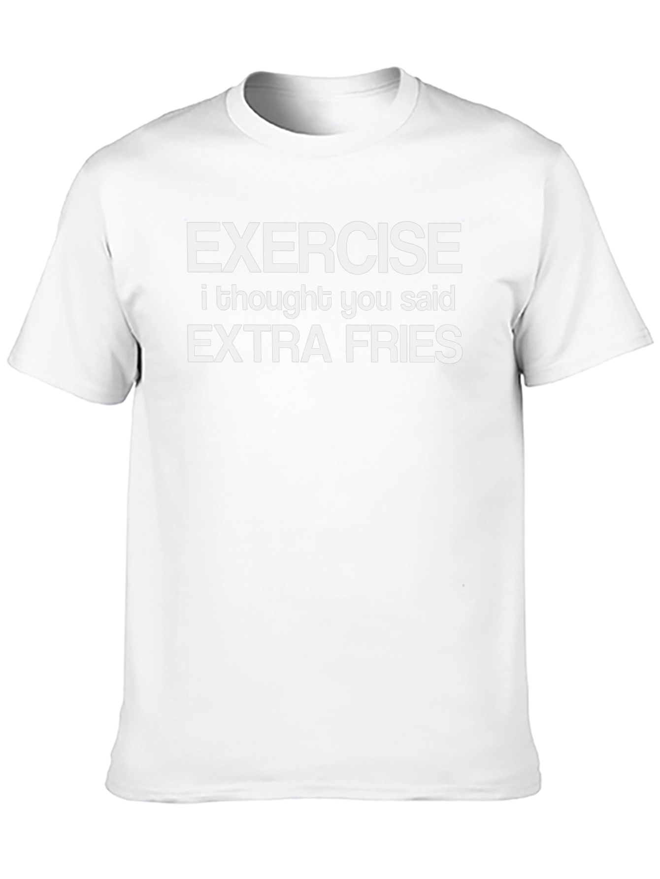 Exercise Extra Fries Mens Graphic Tee