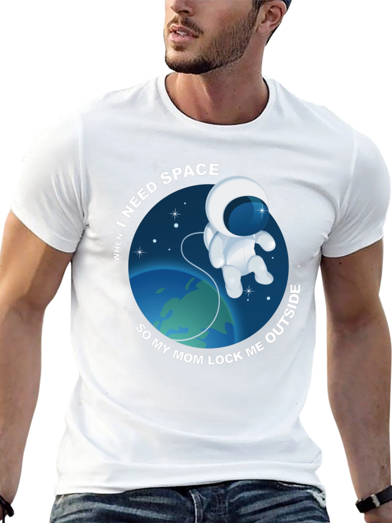 Need Space? Funny Astronaut Graphic Tee
