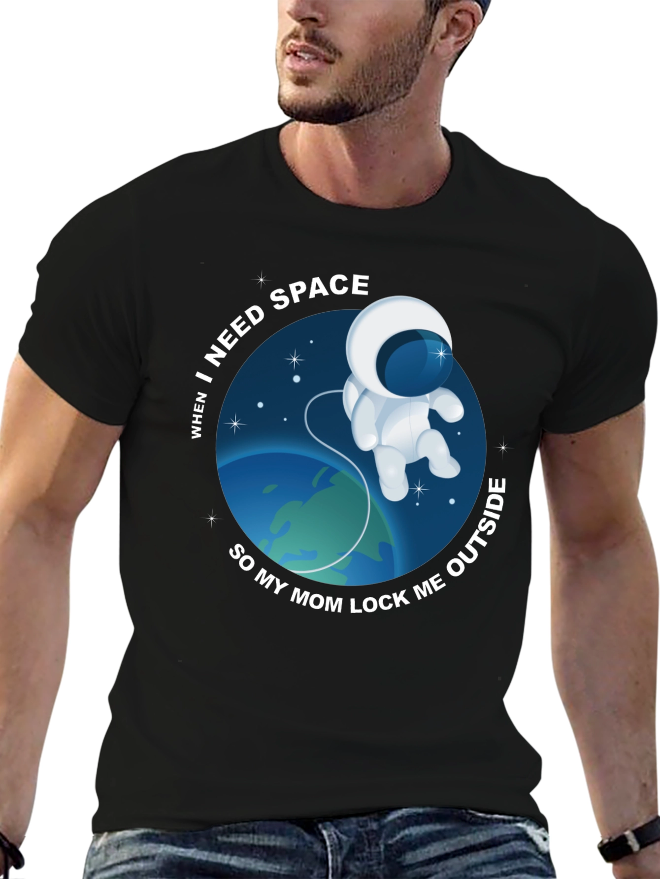 Need Space? Funny Astronaut Graphic Tee