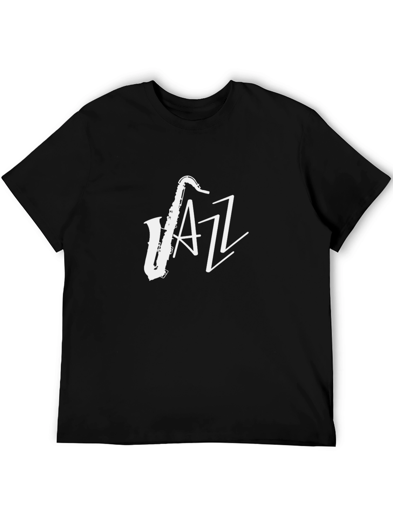Jazz Saxophone T-Shirt - Black Cotton Tee