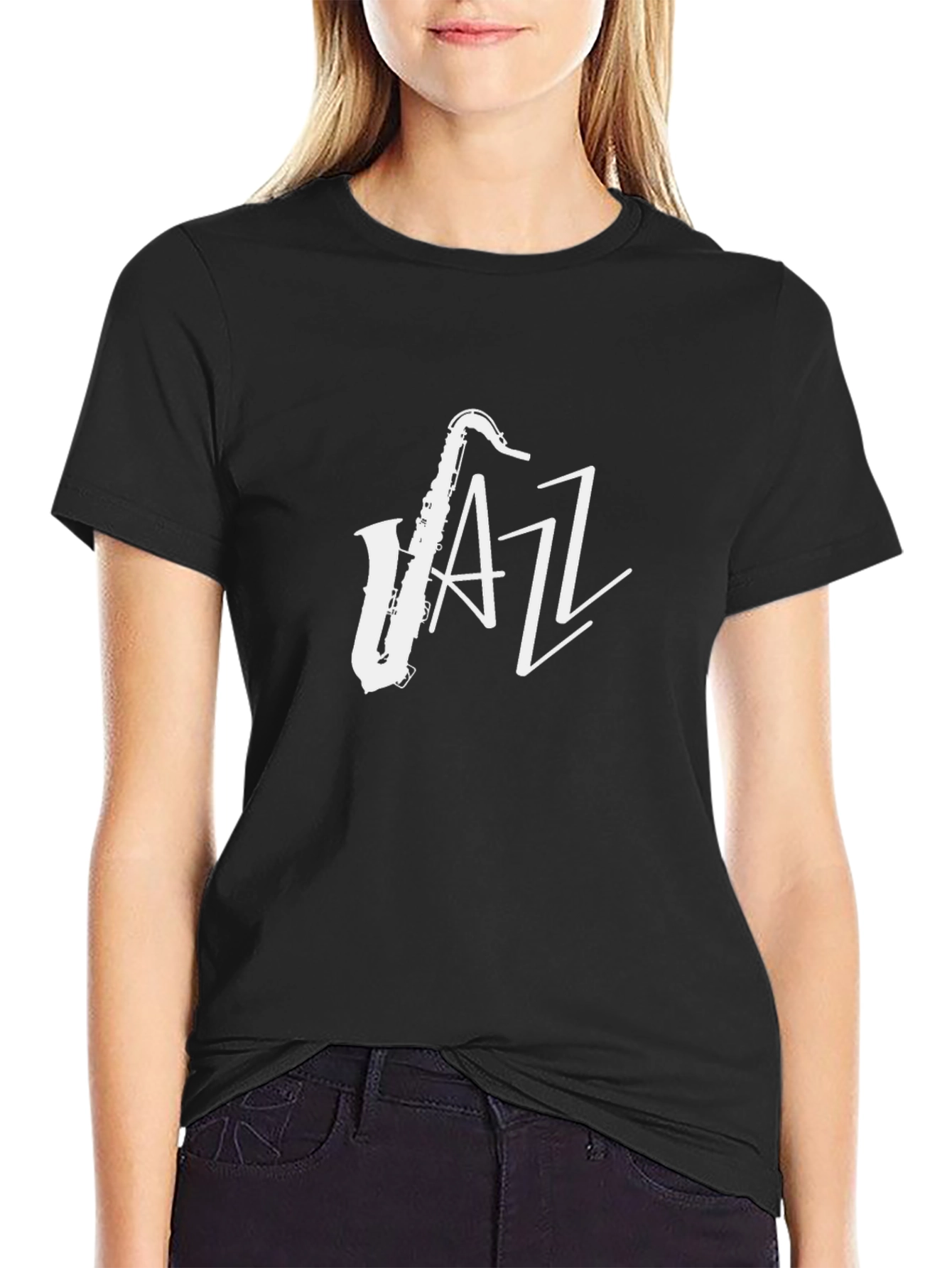 Jazz Saxophone T-Shirt - Black Cotton Tee