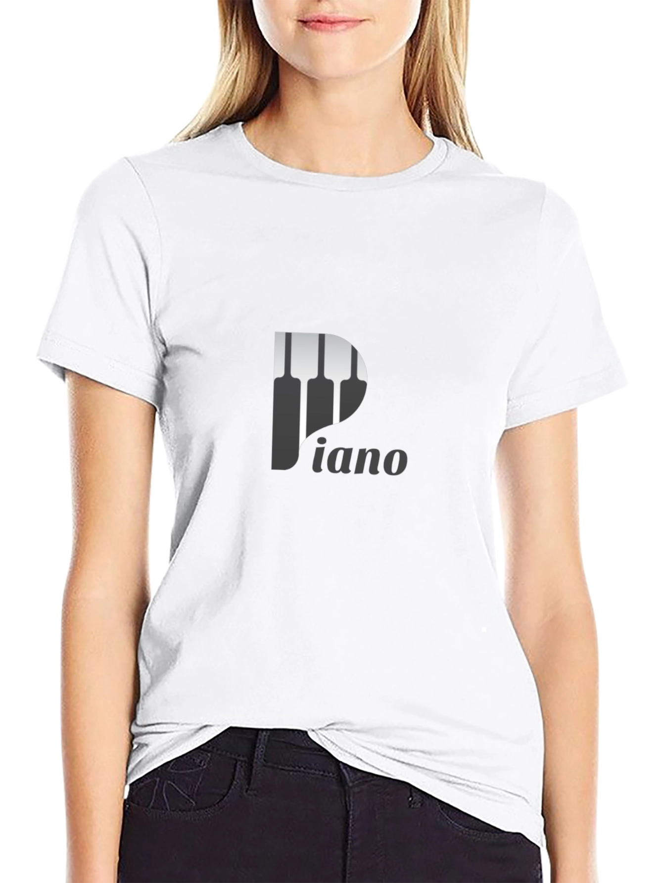 Piano Keys Graphic Tee - Stylish Musical T-Shirt