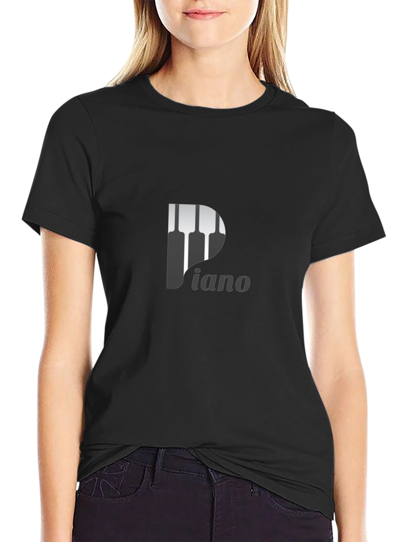 Piano Keys Graphic Tee - Stylish Musical T-Shirt