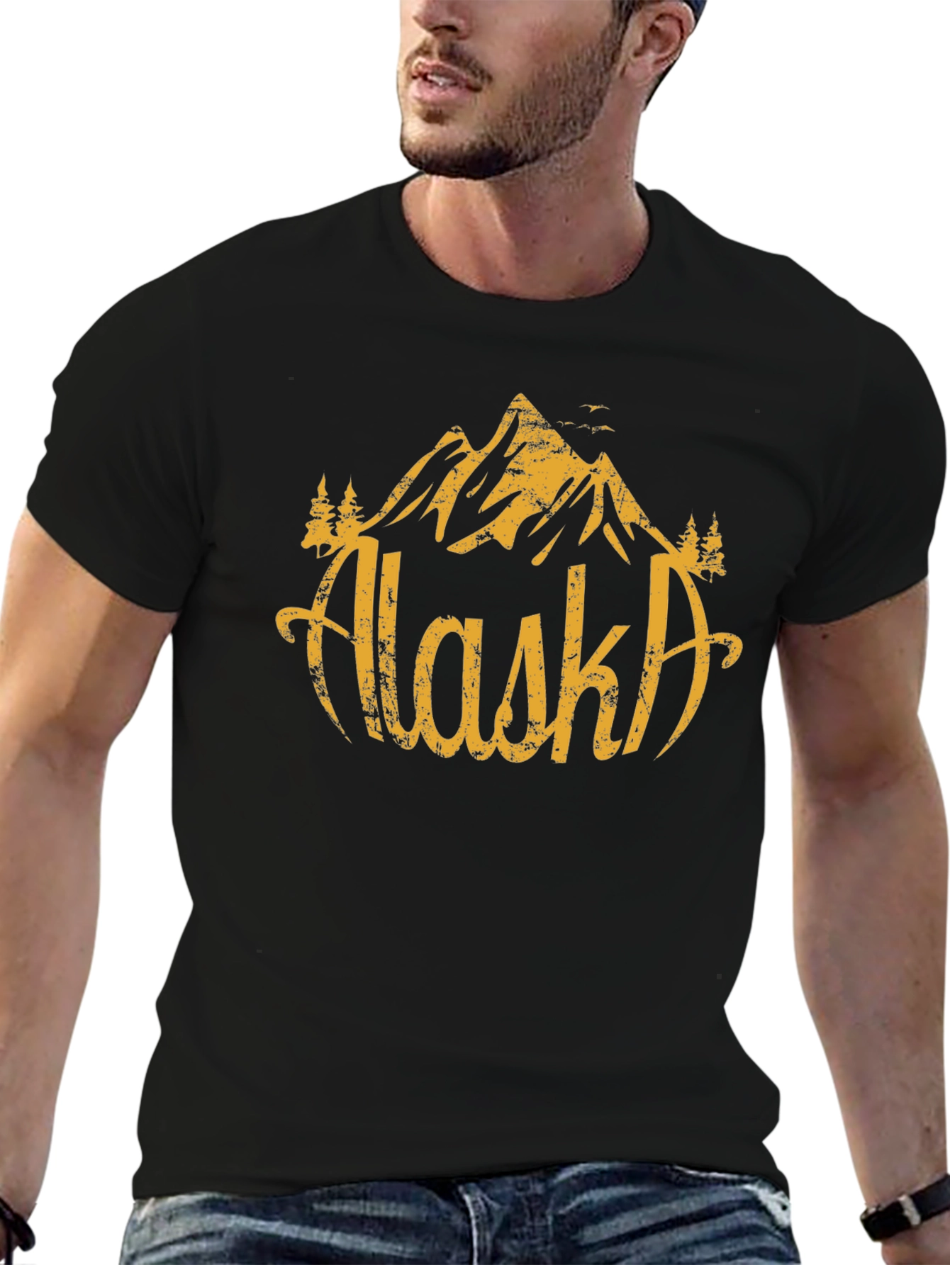 Alaska Mountain Graphic T-Shirt - Mens