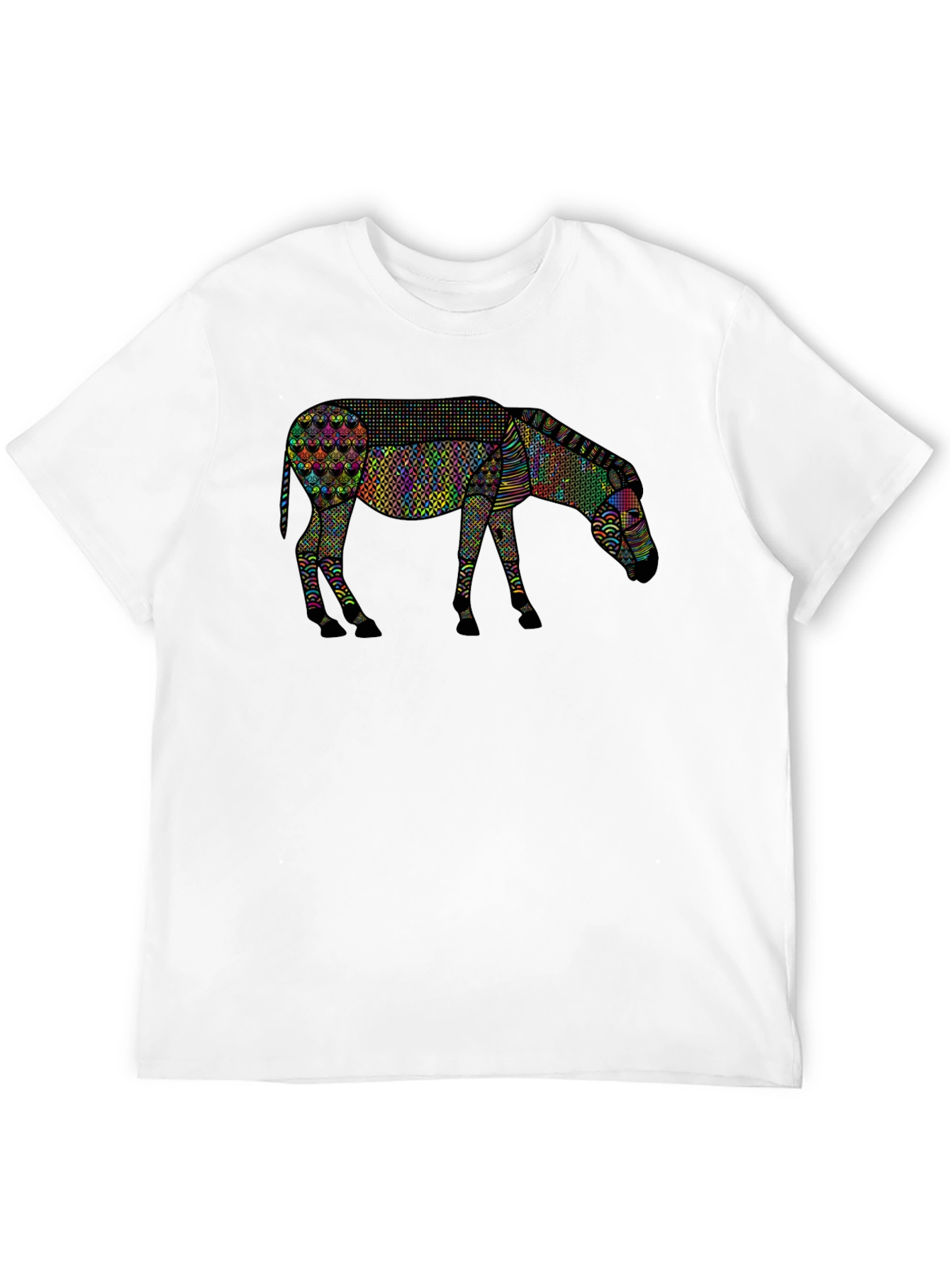 Abstract Zebra Graphic Tee - Unique Animal Print Shirt
