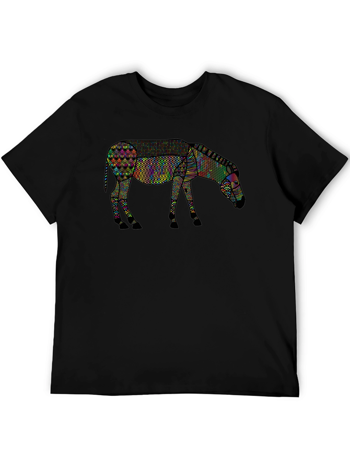 Abstract Zebra Graphic Tee - Unique Animal Print Shirt