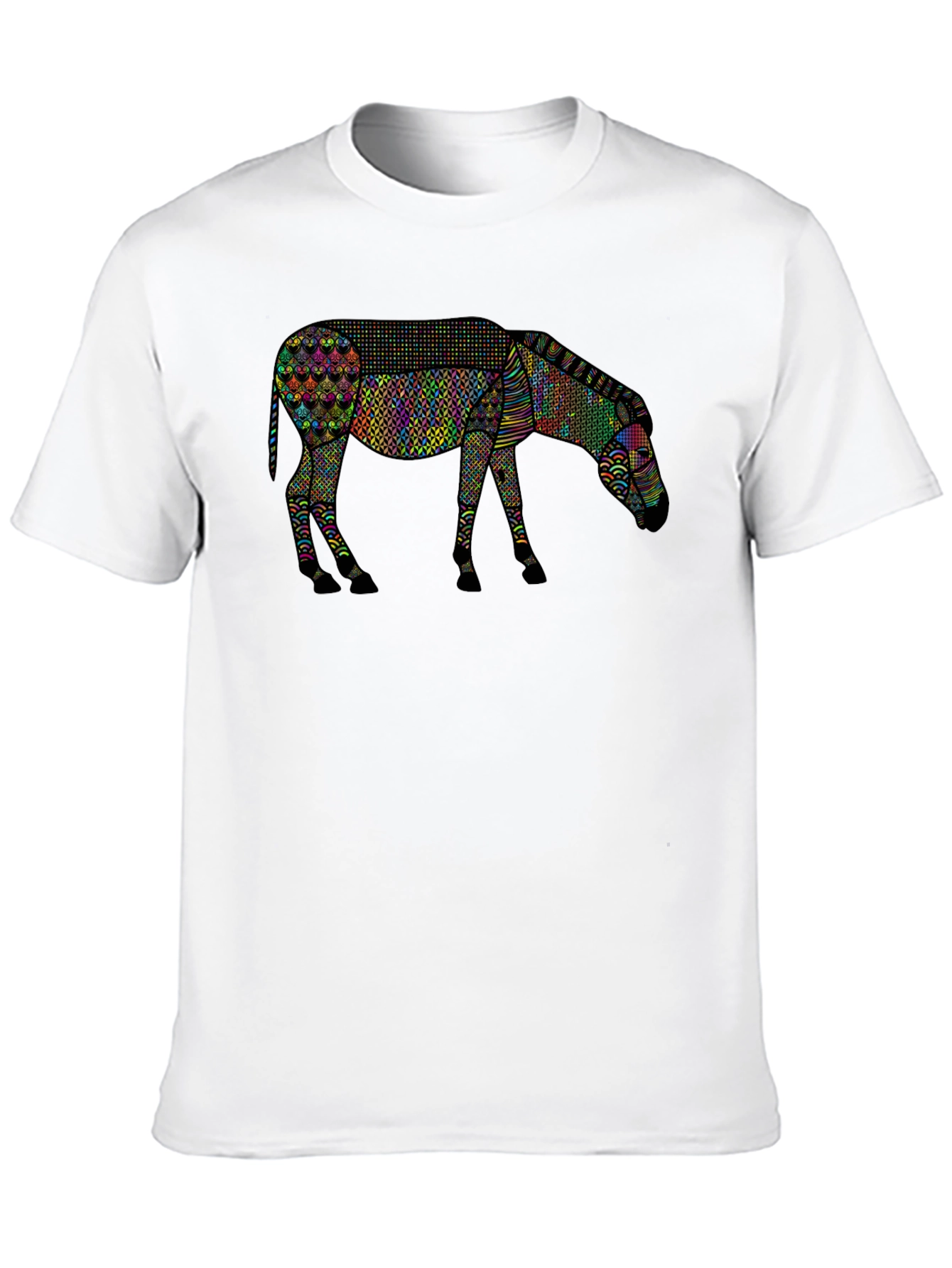 Abstract Zebra Graphic Tee - Unique Animal Print Shirt