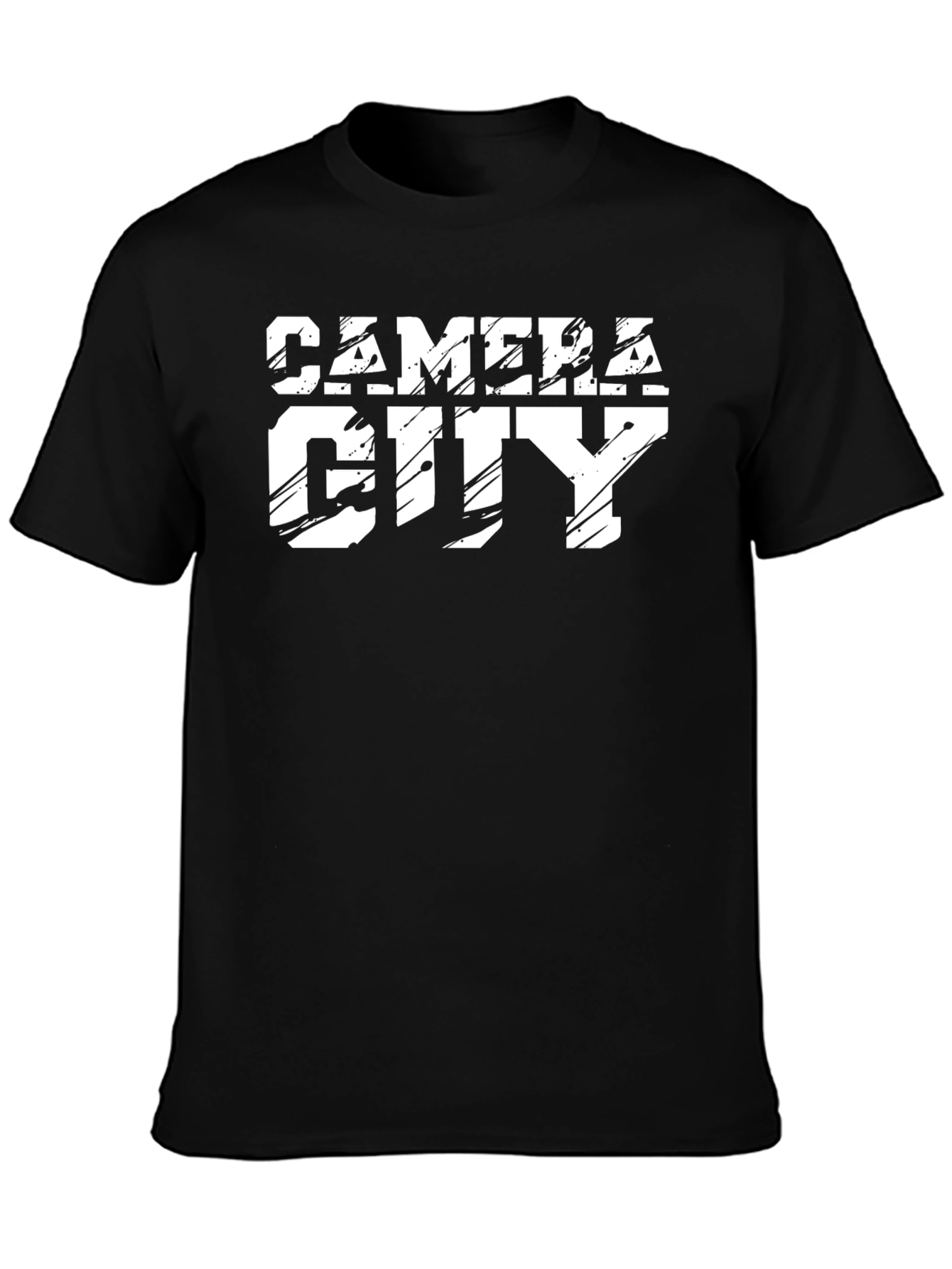 Camera City Graphic T-Shirt - Black Cotton Tee