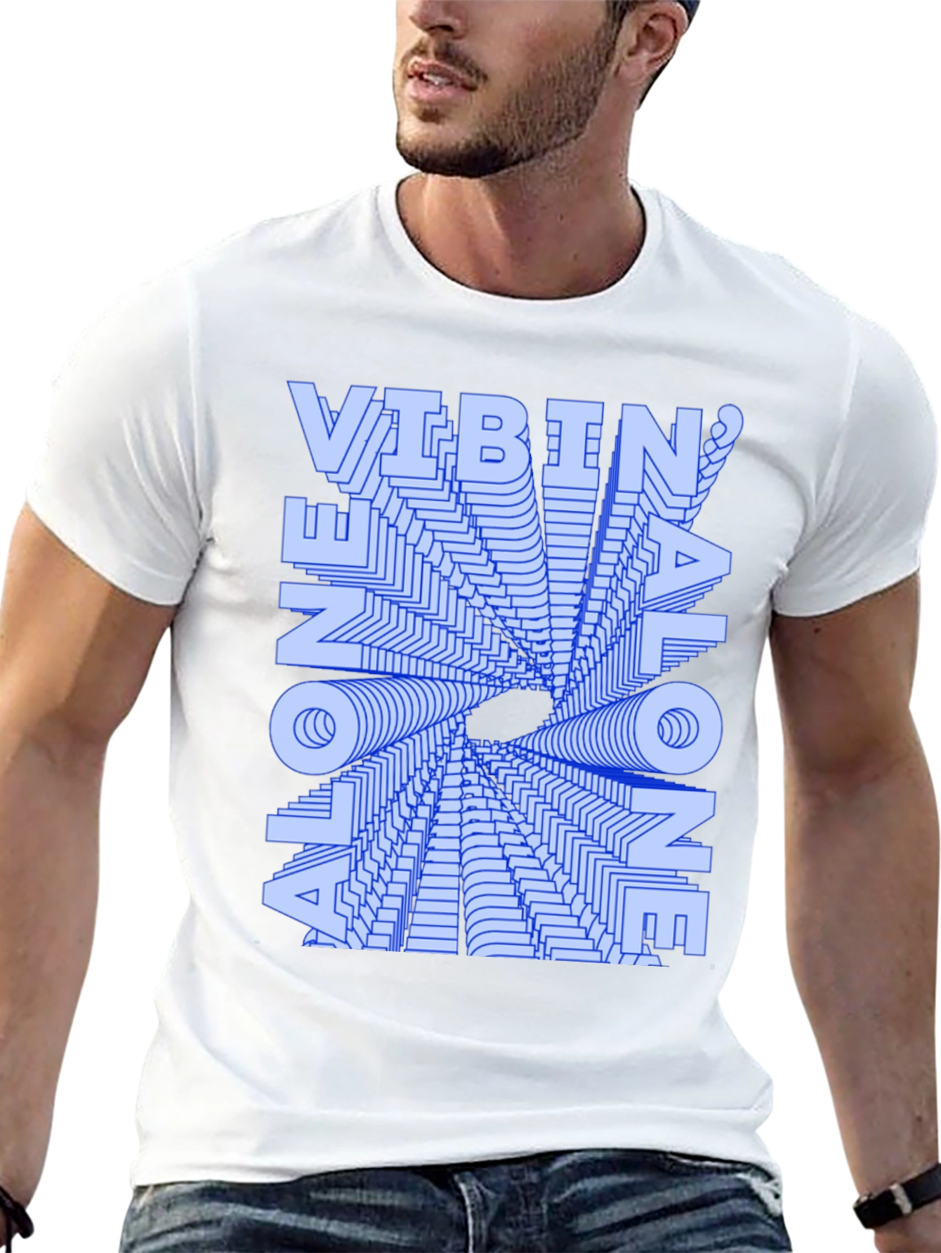 Vibin Alone Graphic T-Shirt - Trendy and Unique