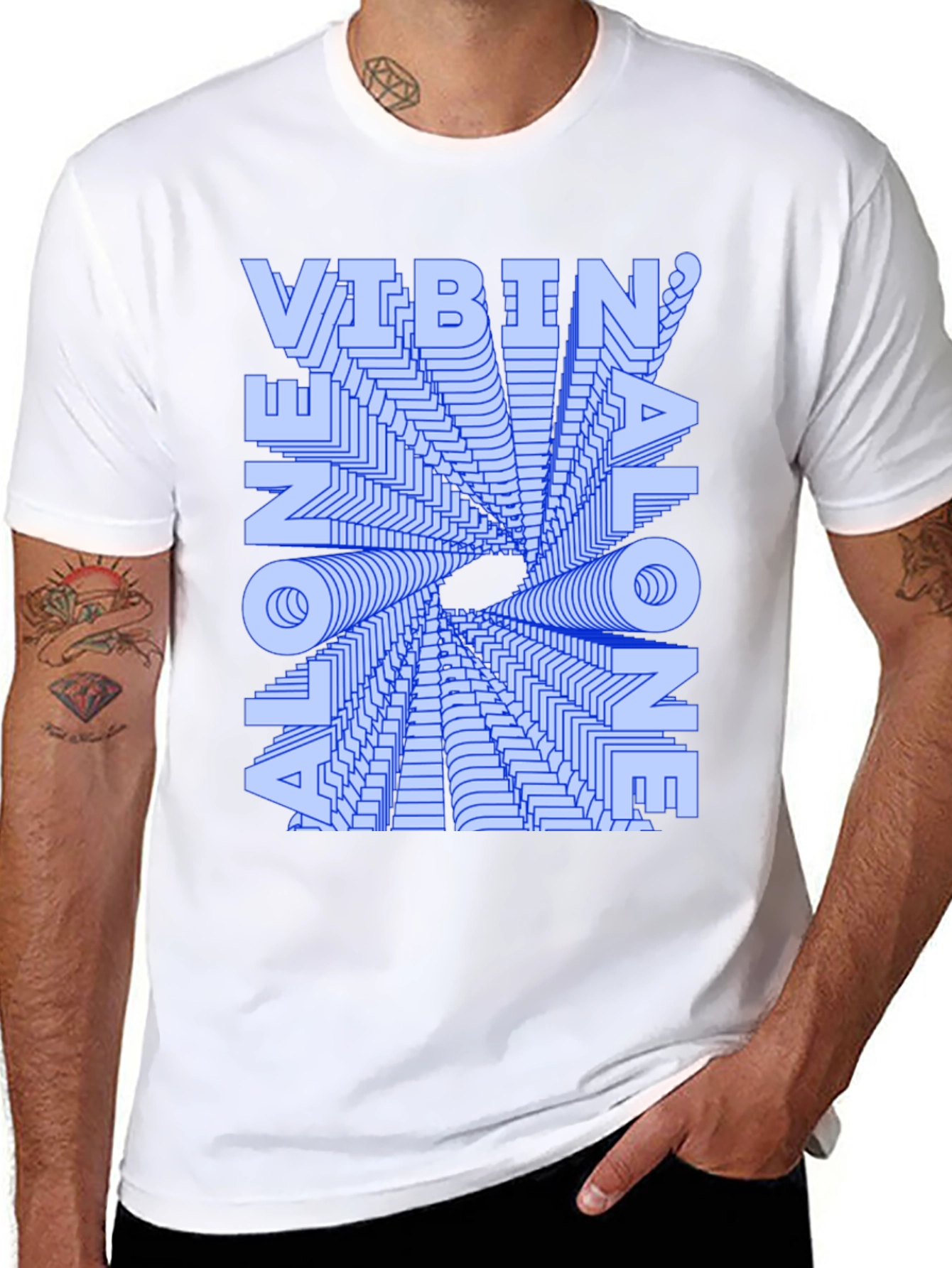 Vibin Alone Graphic T-Shirt - Trendy and Unique