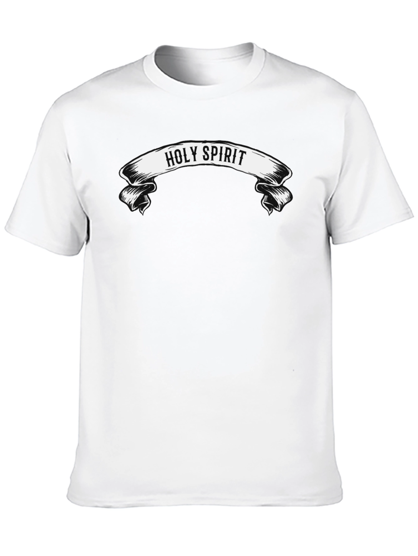 Holy Spirit Graphic Print Black T-Shirt