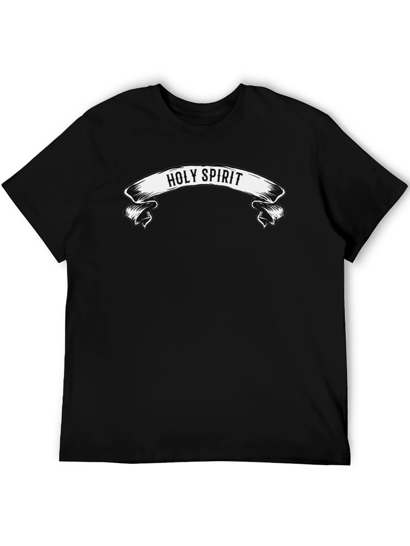 Holy Spirit Graphic Print Black T-Shirt