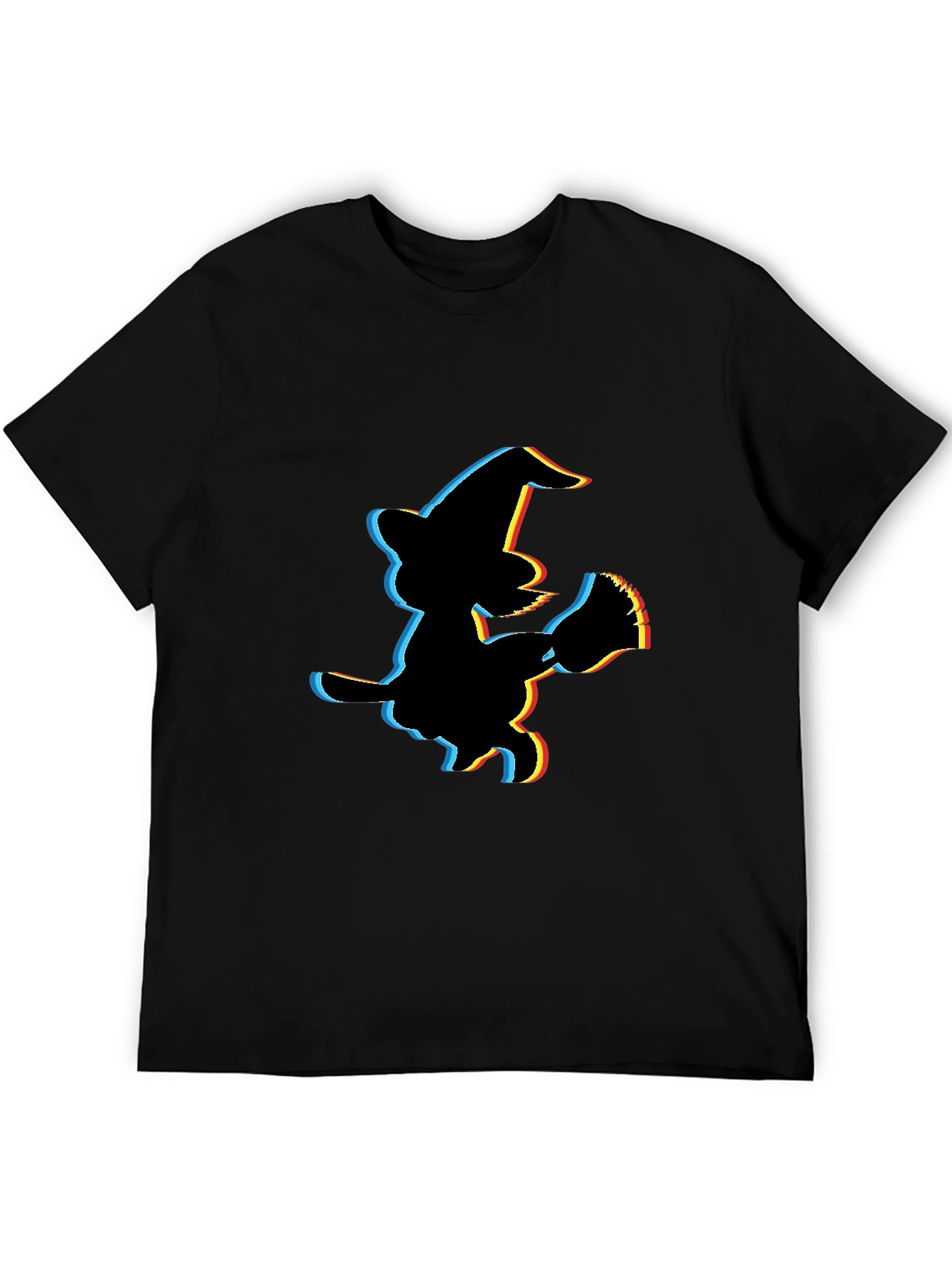 Retro Witch Graphic T-Shirt - Black