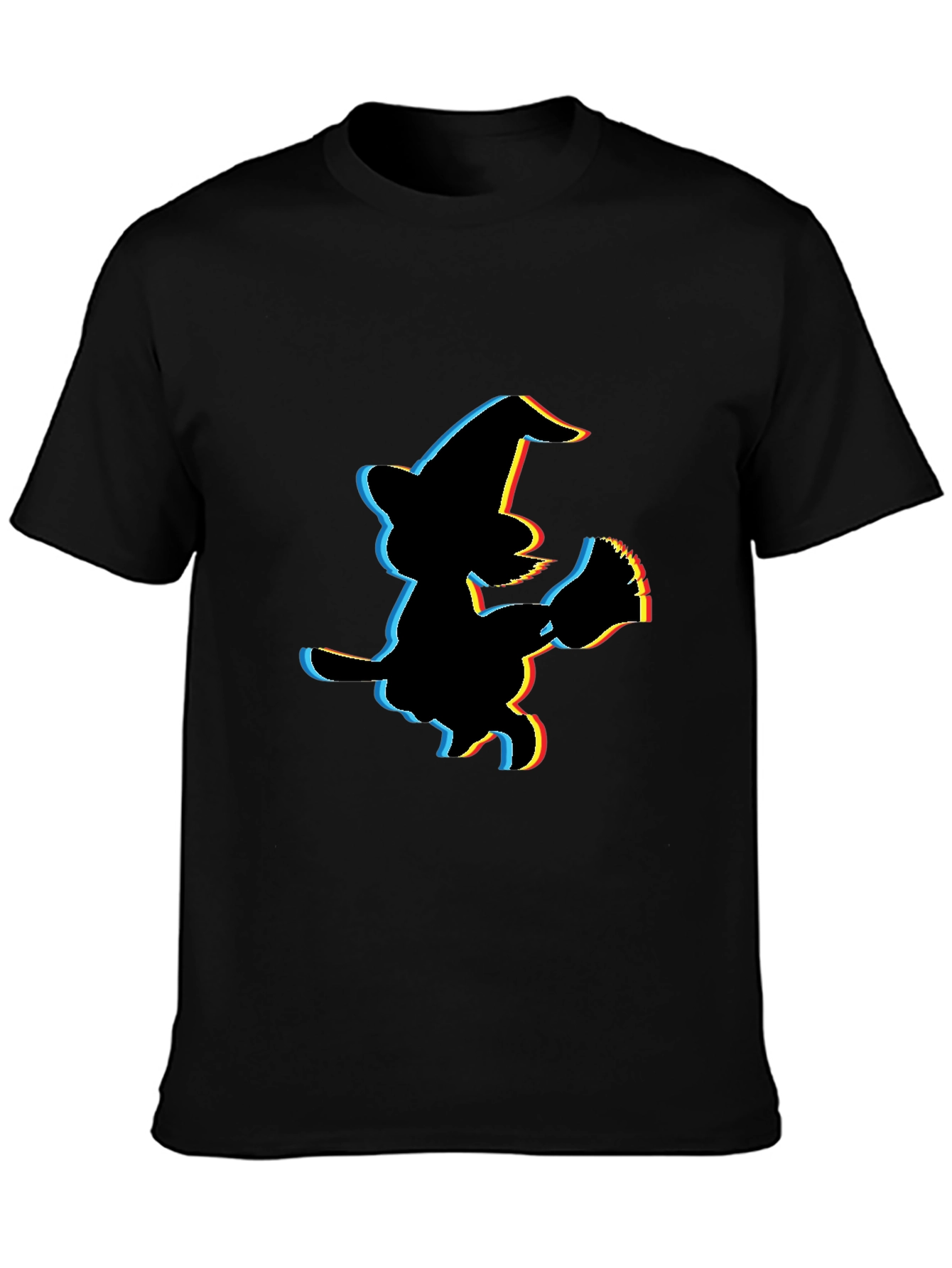 Retro Witch Graphic T-Shirt - Black