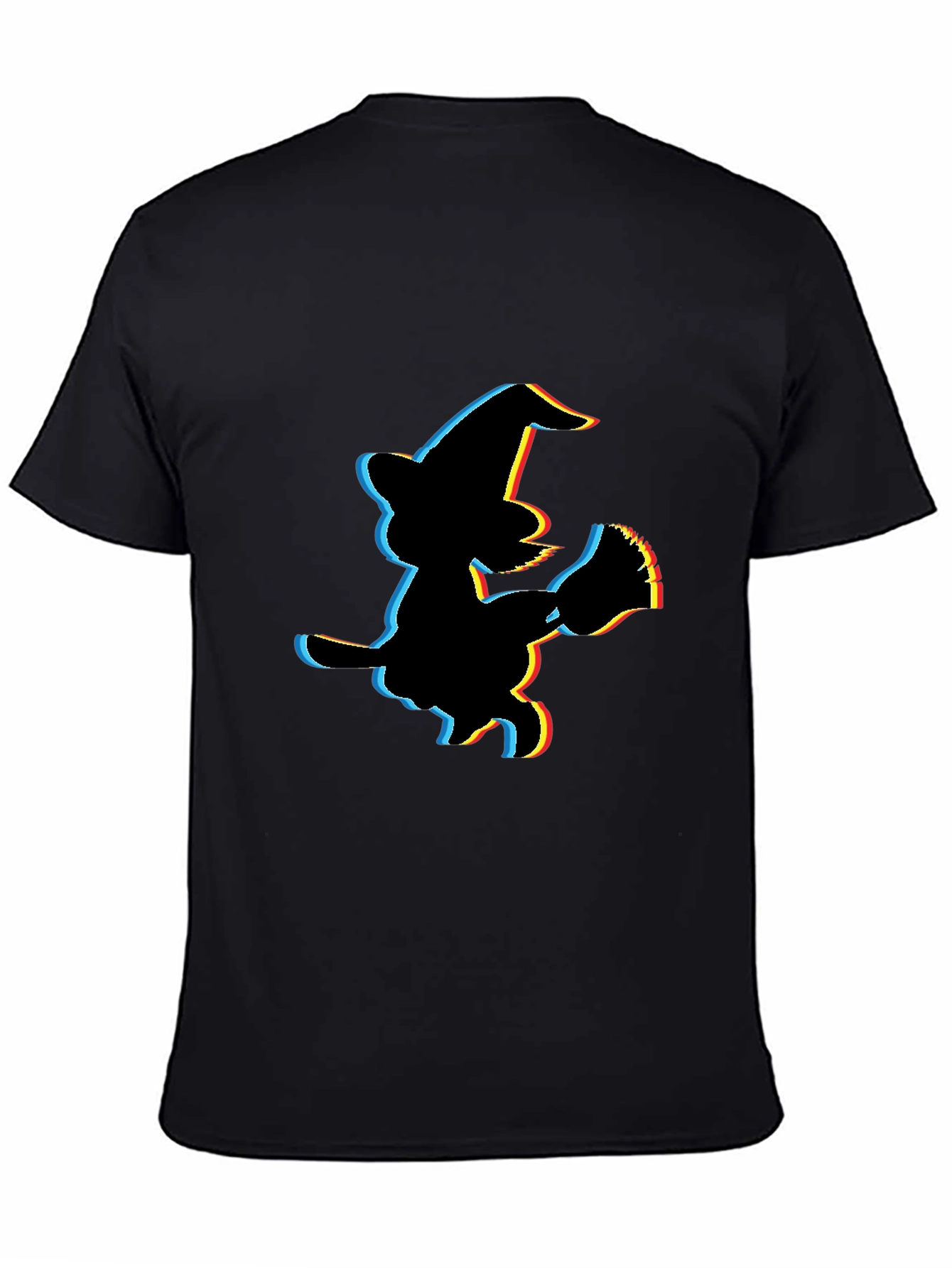Retro Witch Graphic T-Shirt - Black