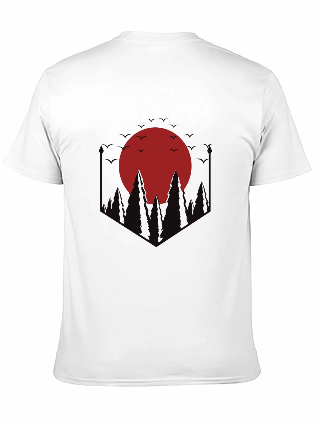 Red Moon Forest Graphic Tee - Black