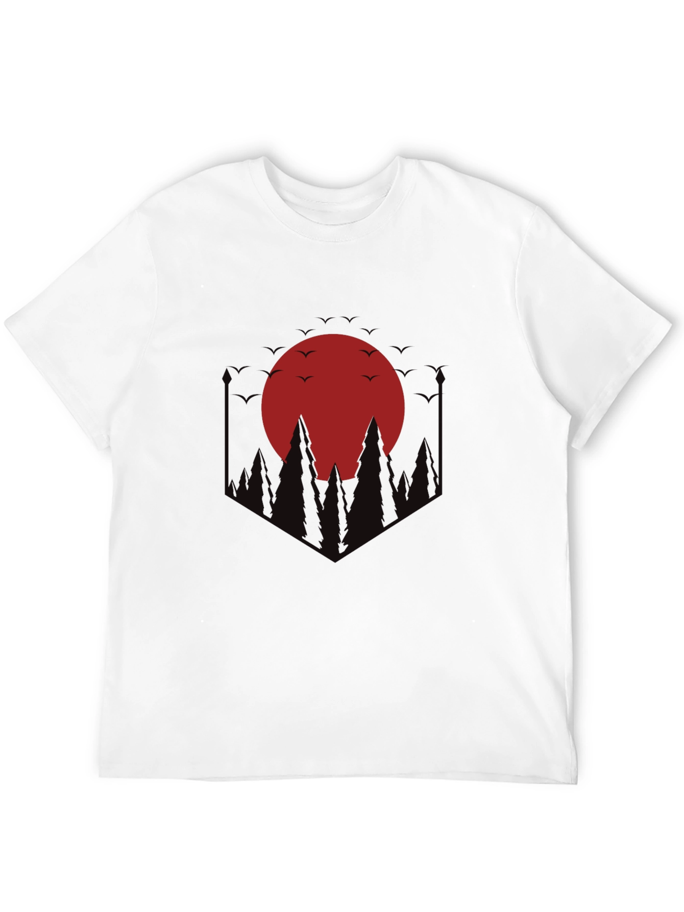 Red Moon Forest Graphic Tee - Black
