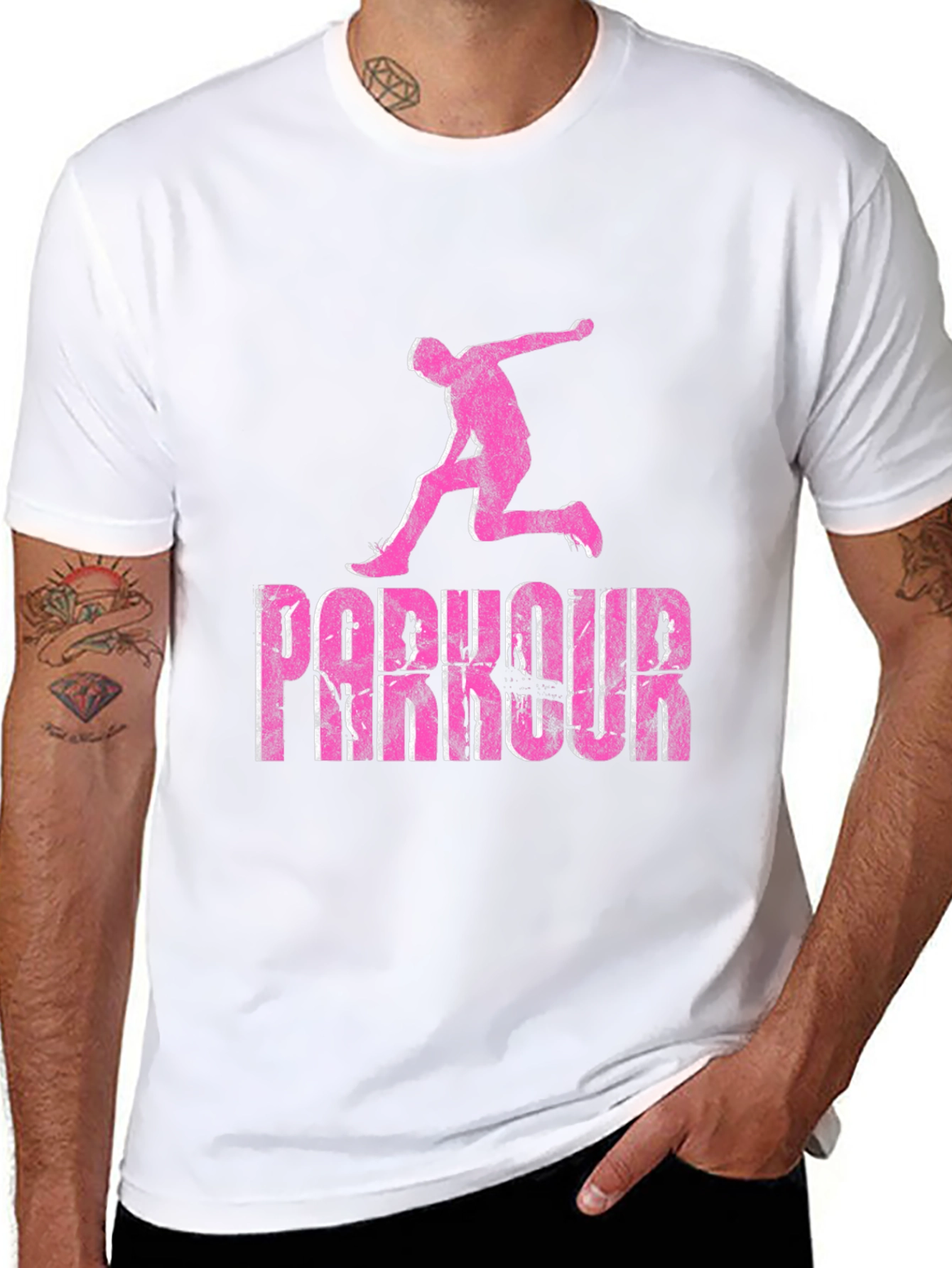 Parkour Graphic Tee - Black Casual Wear