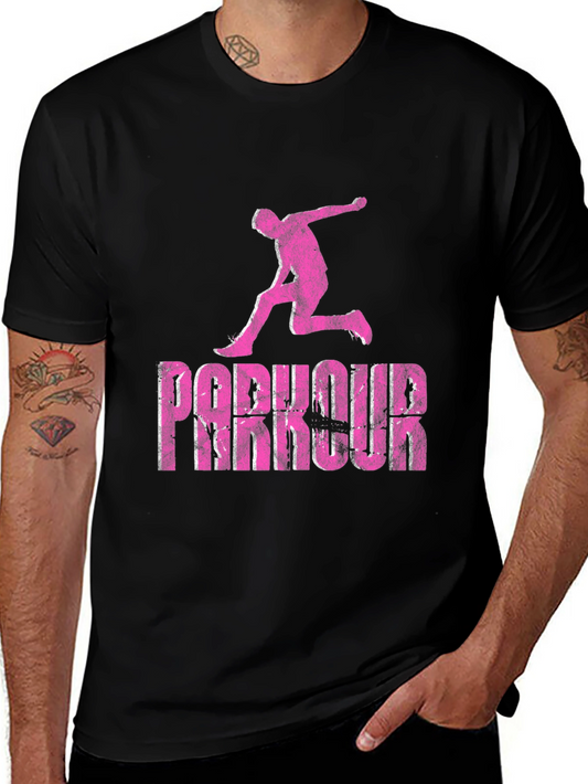 Parkour Graphic Tee - Black Casual Wear