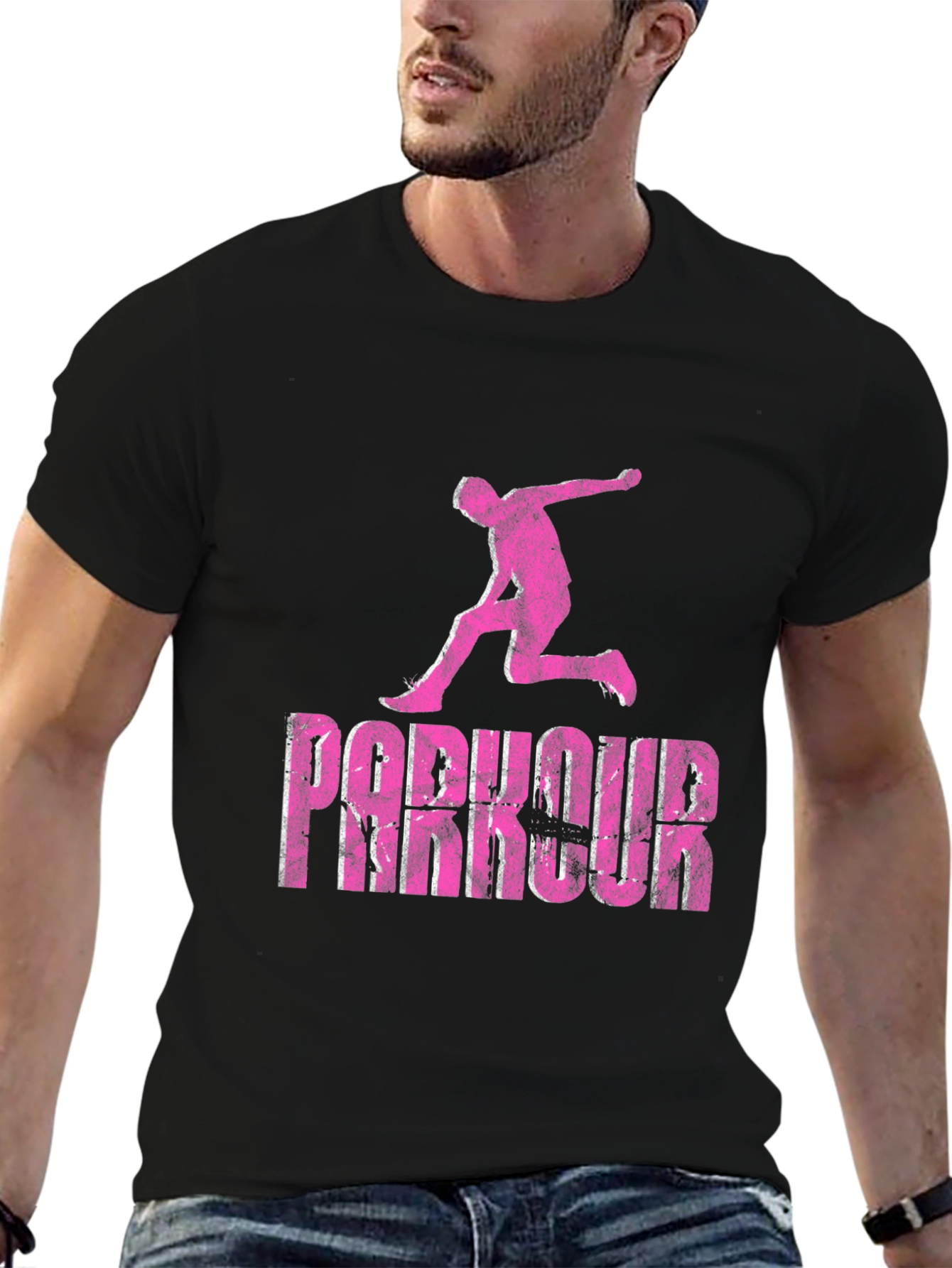 Parkour Graphic Tee - Black Casual Wear