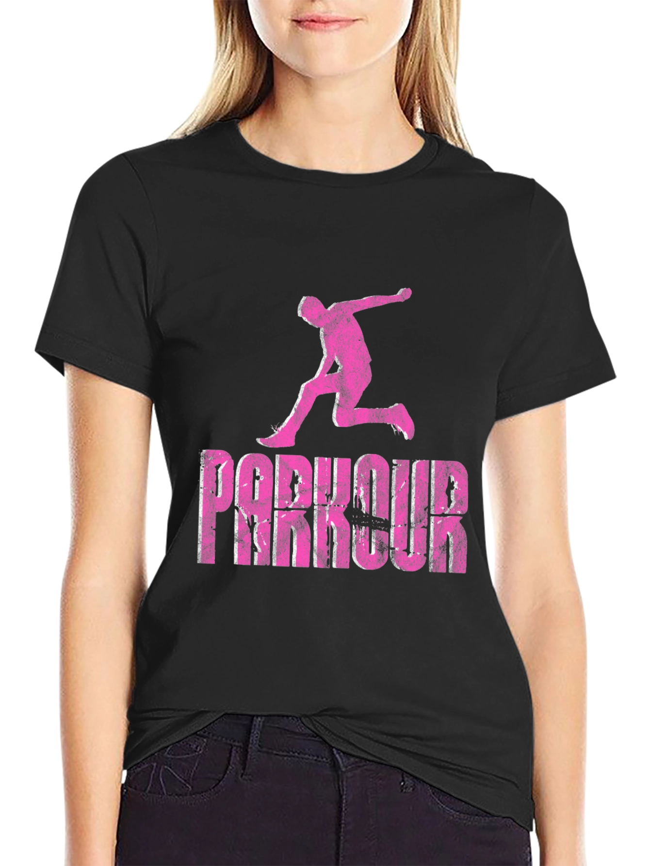 Parkour Graphic Tee - Black Casual Wear