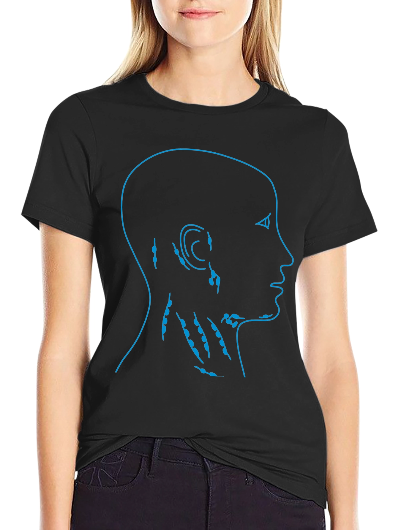 Anatomical Lymph Node Black T-Shirt