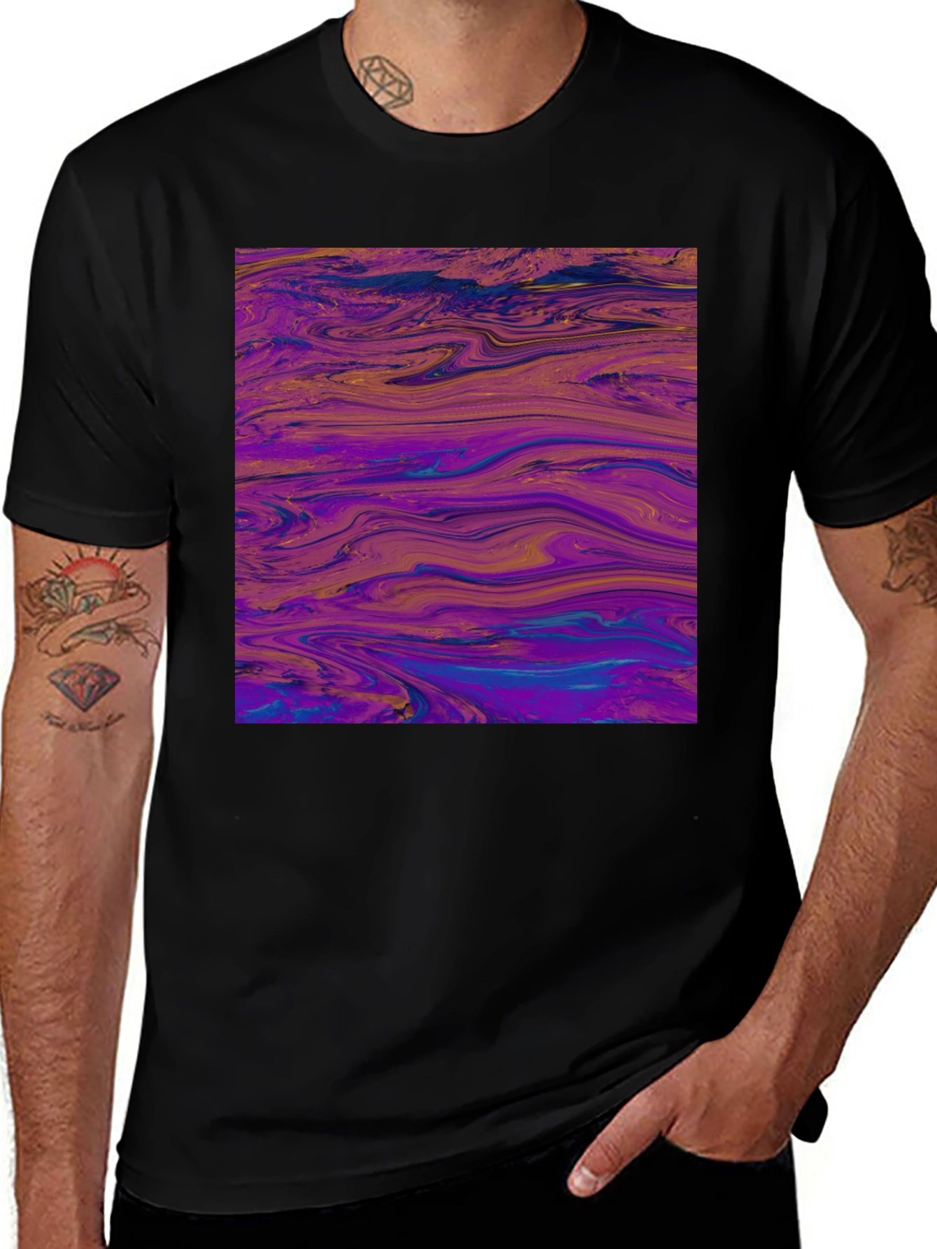 Abstract Swirl Art Graphic Tee