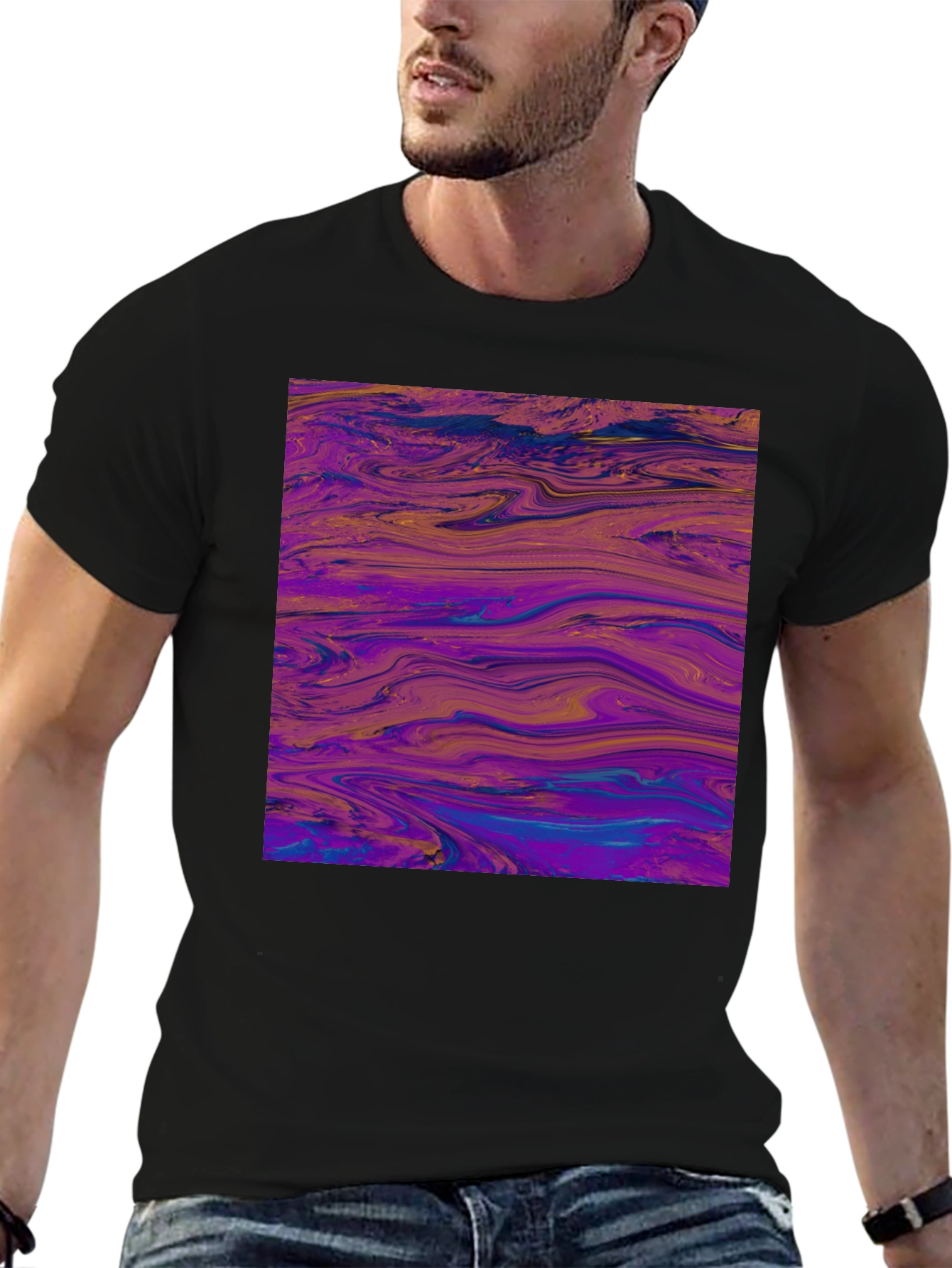 Abstract Swirl Art Graphic Tee