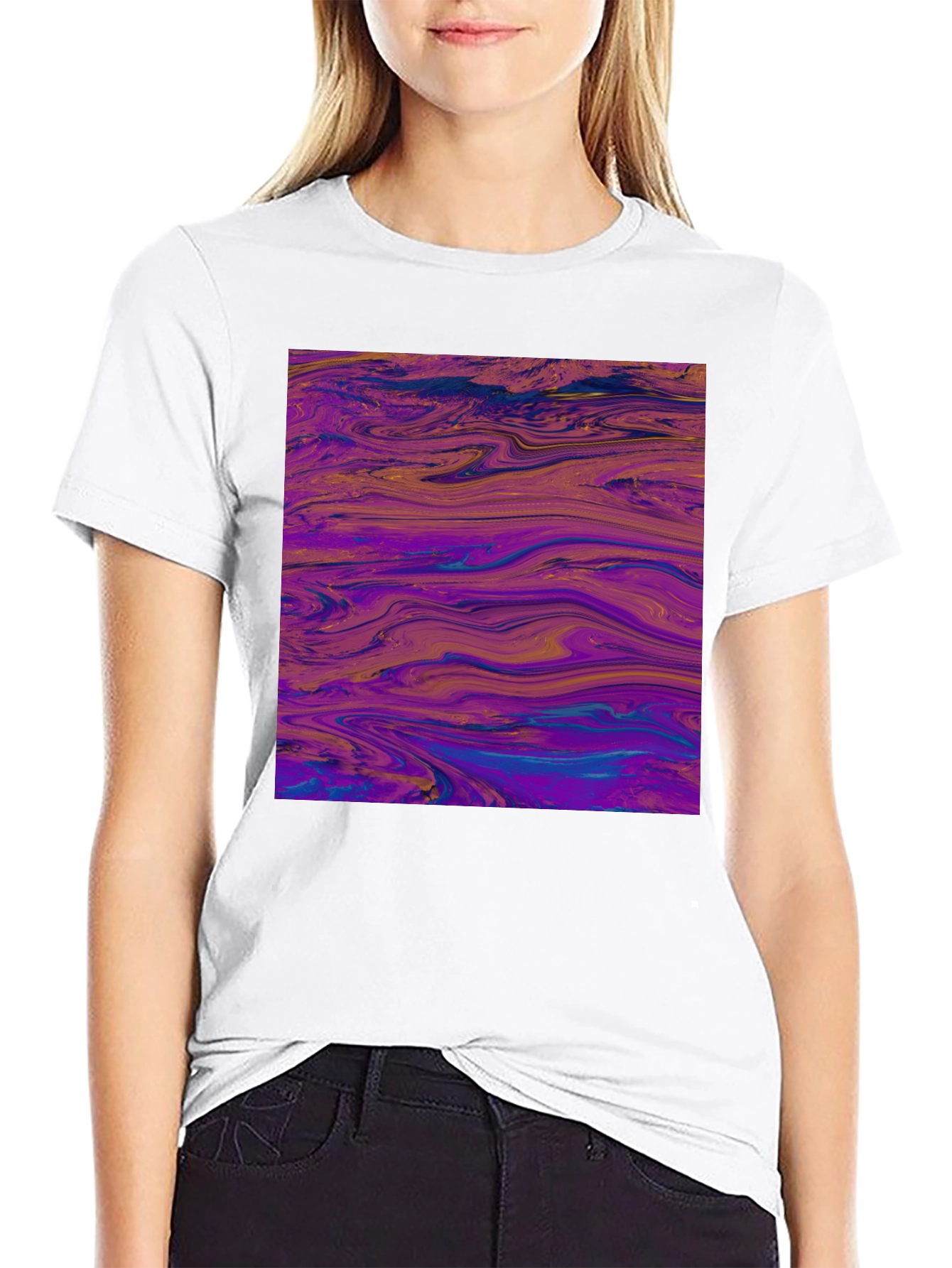 Abstract Swirl Art Graphic Tee