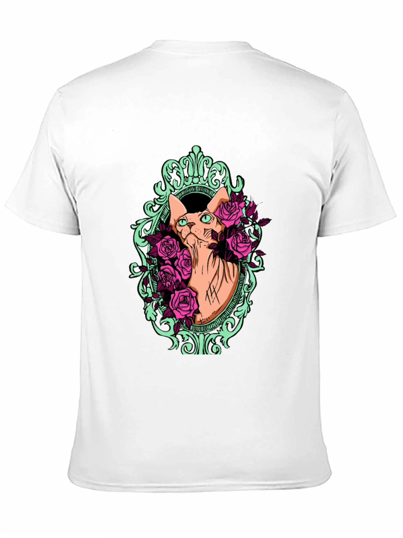Sphynx Cat & Rose T-Shirt