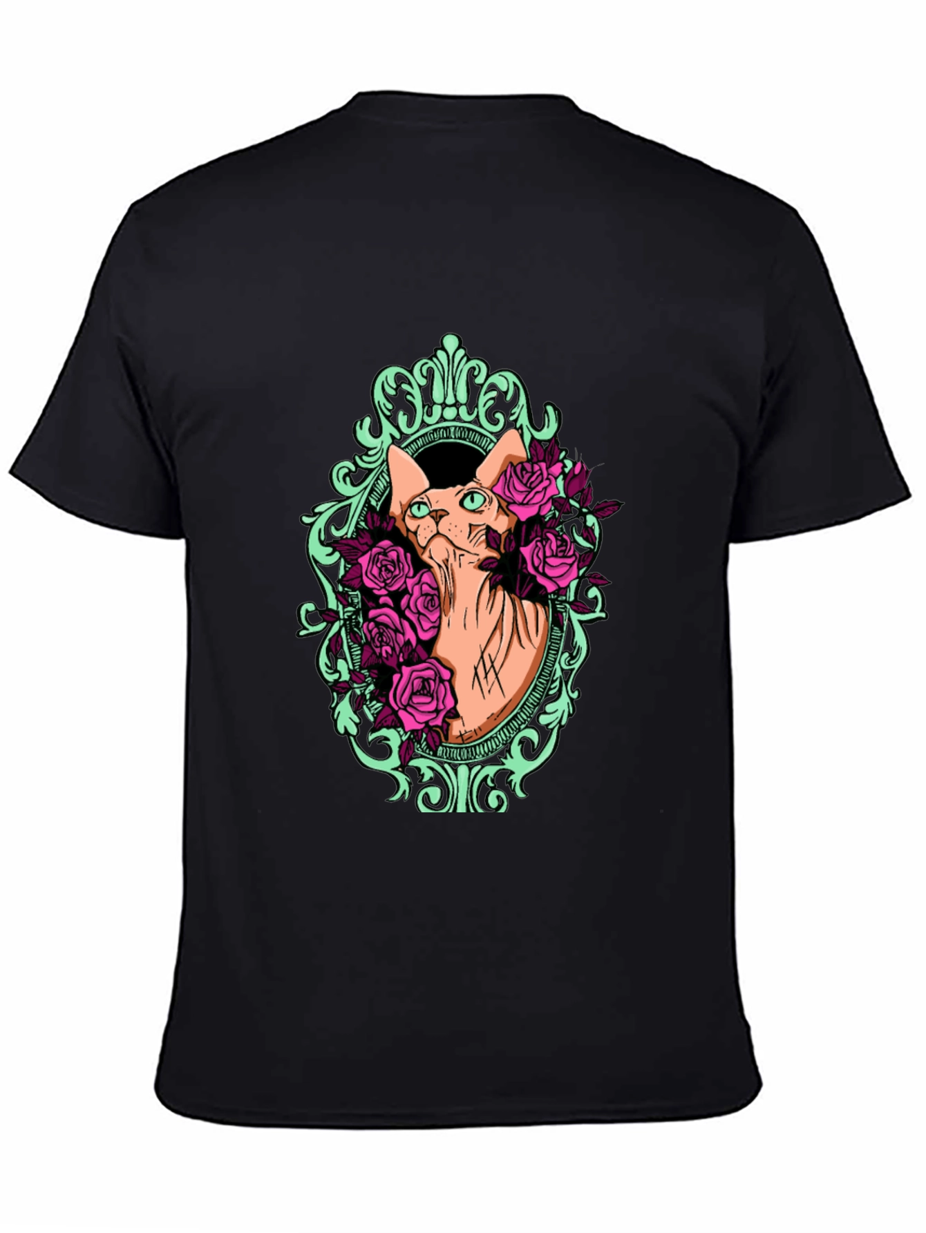 Sphynx Cat & Rose T-Shirt