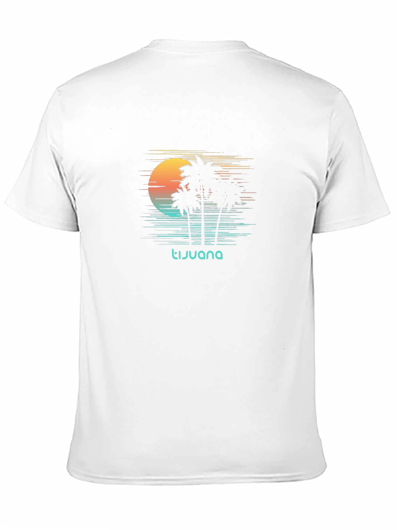 Tijuana Palm Sunset Graphic Tee - Black