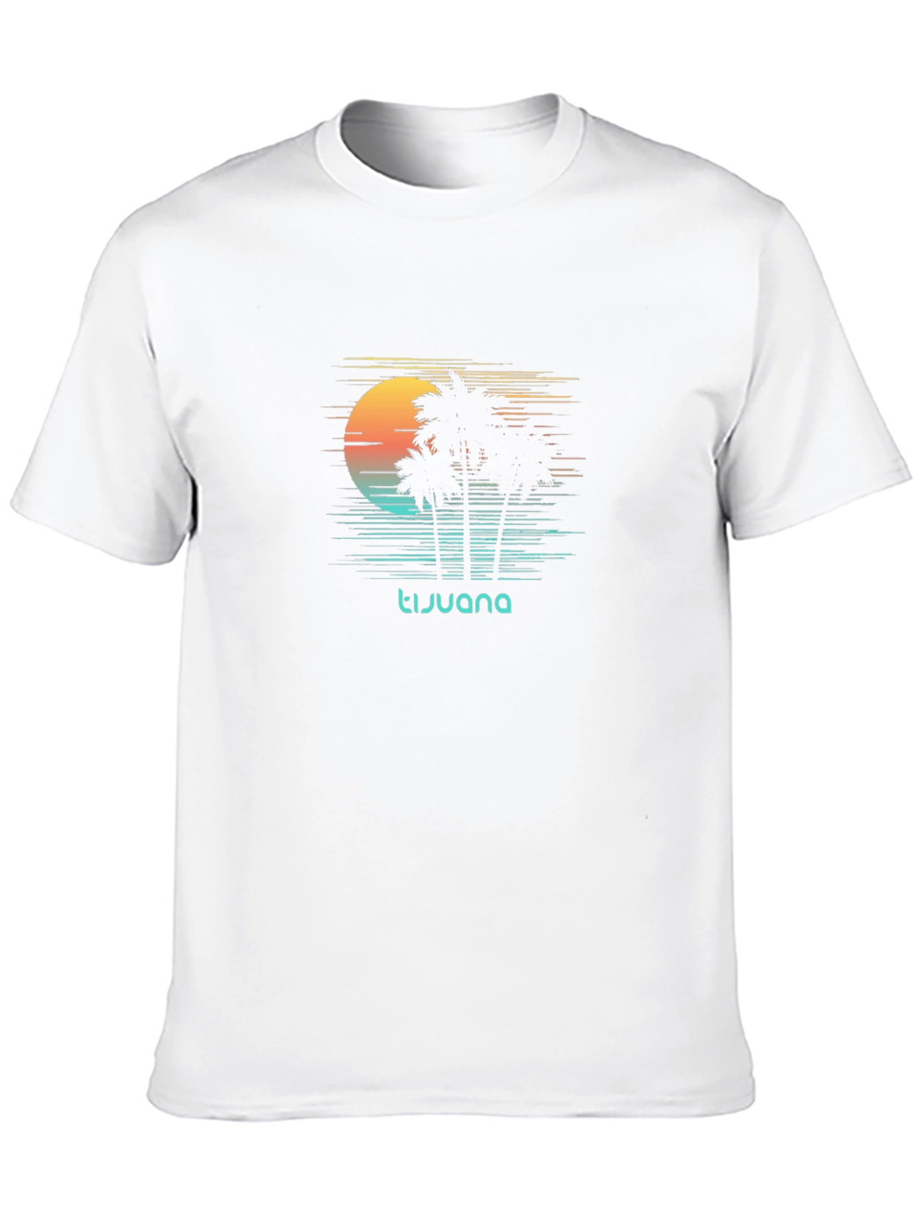 Tijuana Palm Sunset Graphic Tee - Black