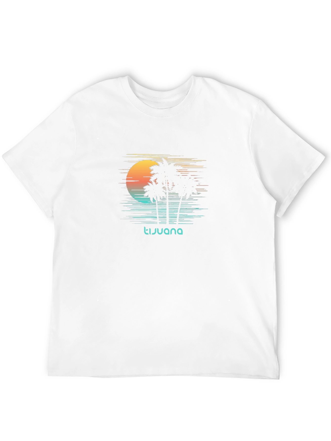Tijuana Palm Sunset Graphic Tee - Black