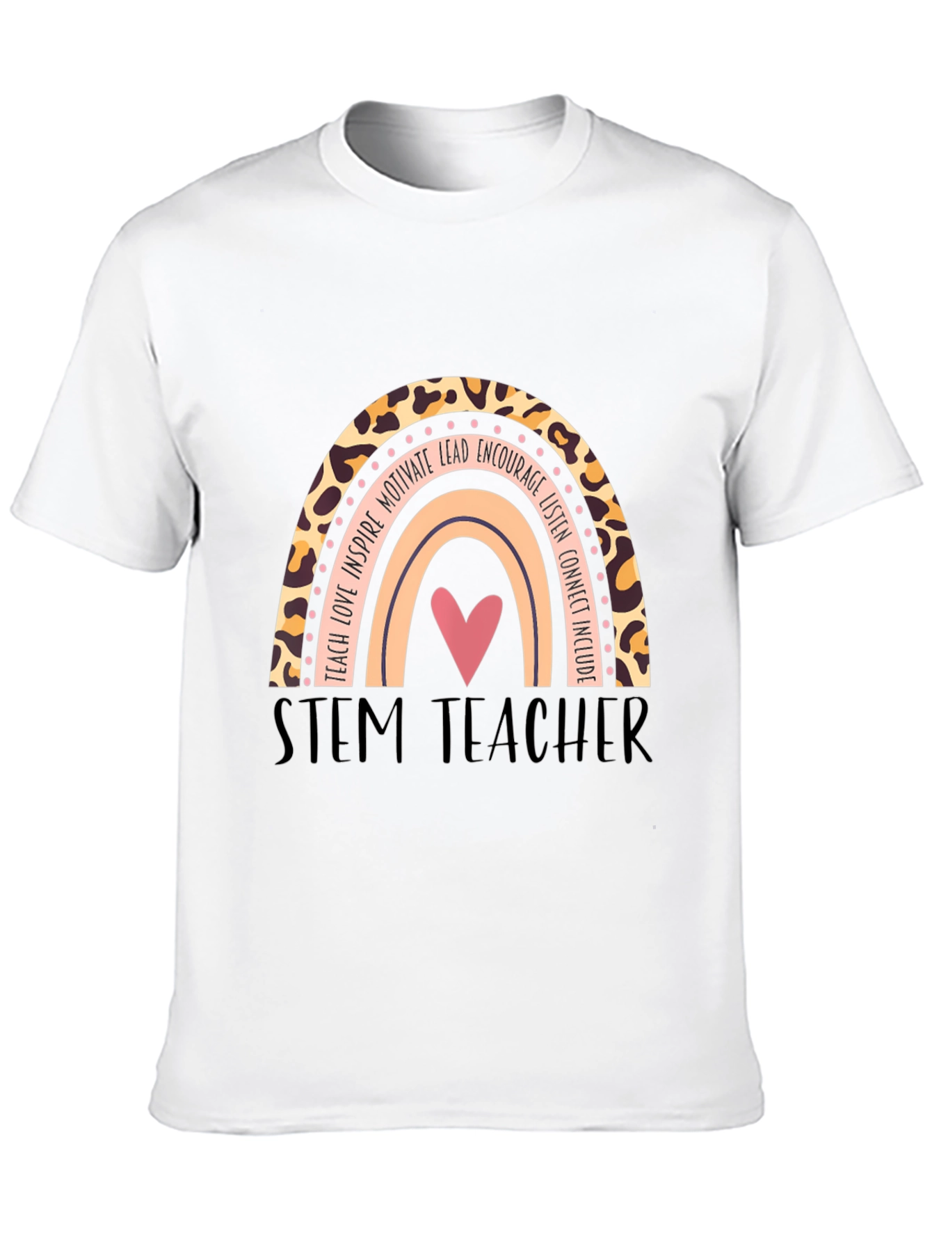 STEM Teacher Rainbow Graphic T-Shirt