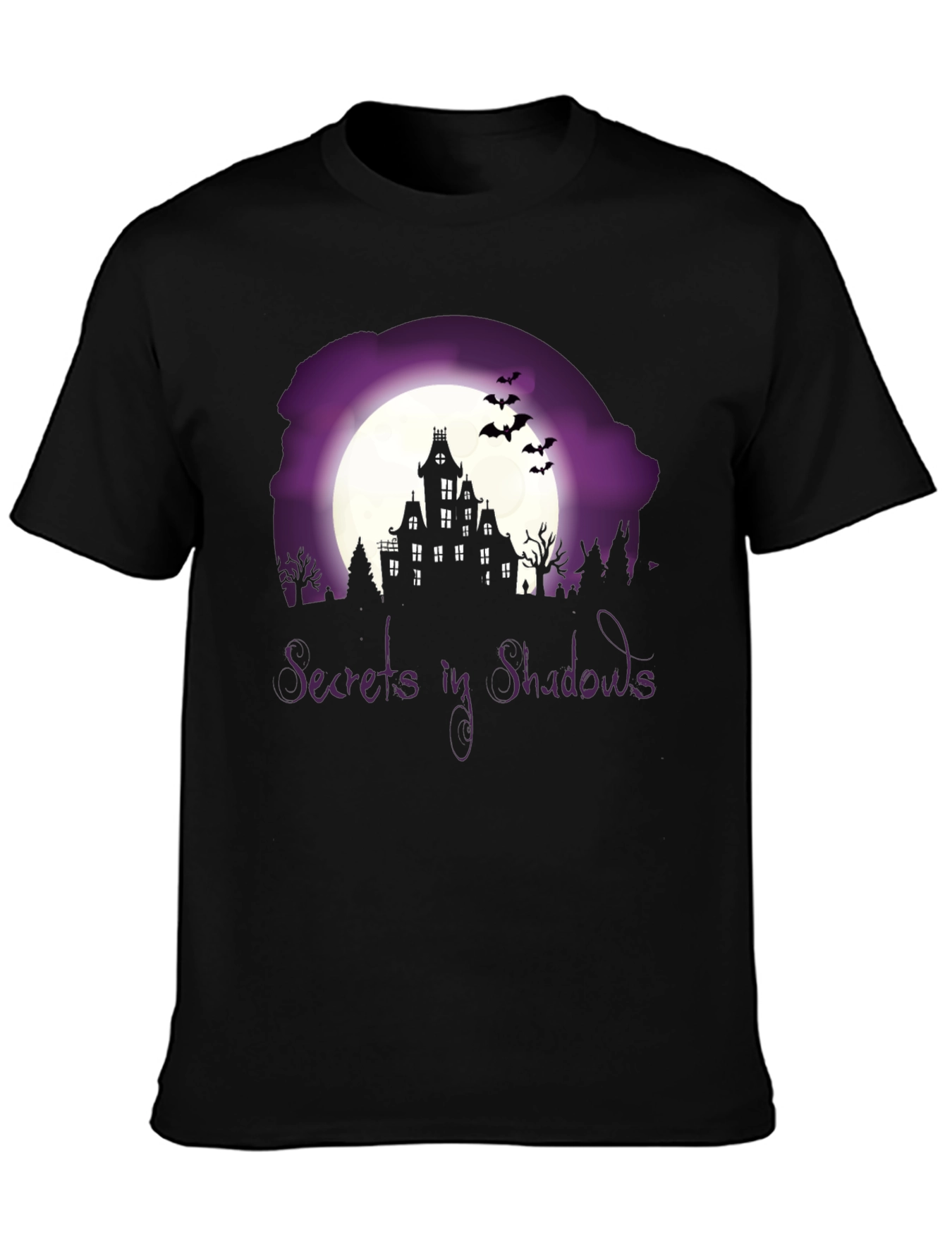 Secrets in Shadows Spooky Graphic Tee