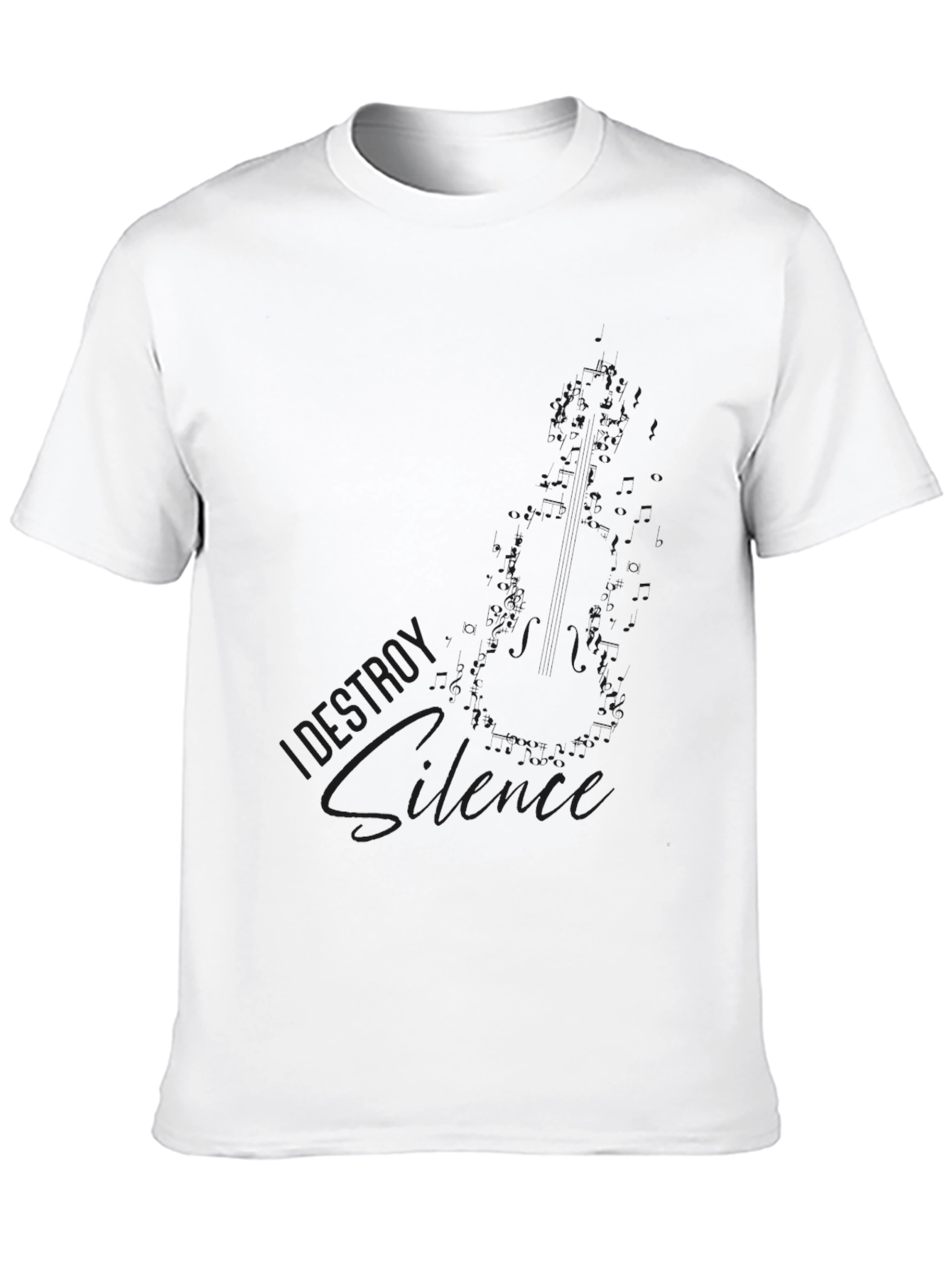 I Destroy Silence Black Graphic Tee
